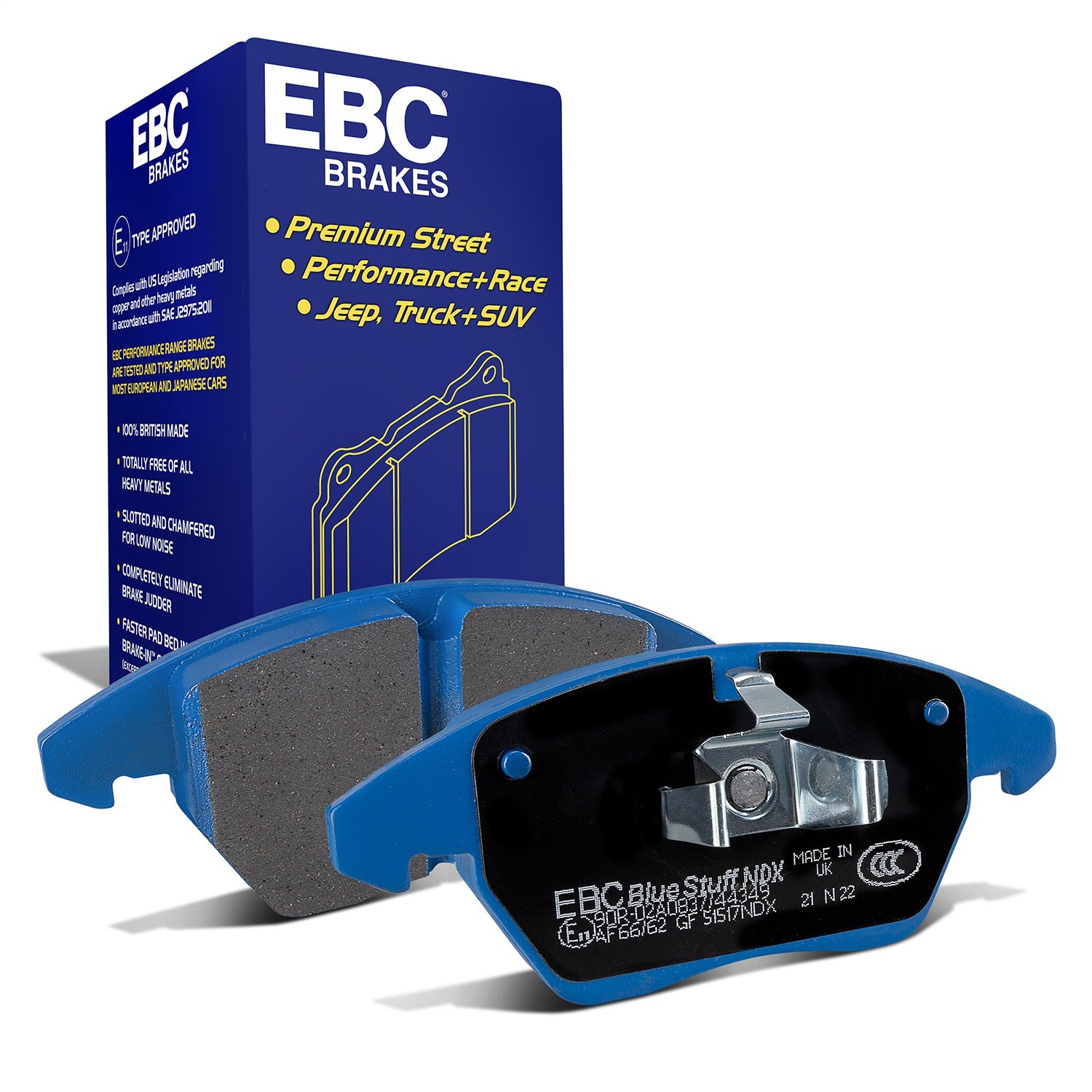 EBC Brakes DP51517NDX Bluestuff NDX Full Race Brake Pads