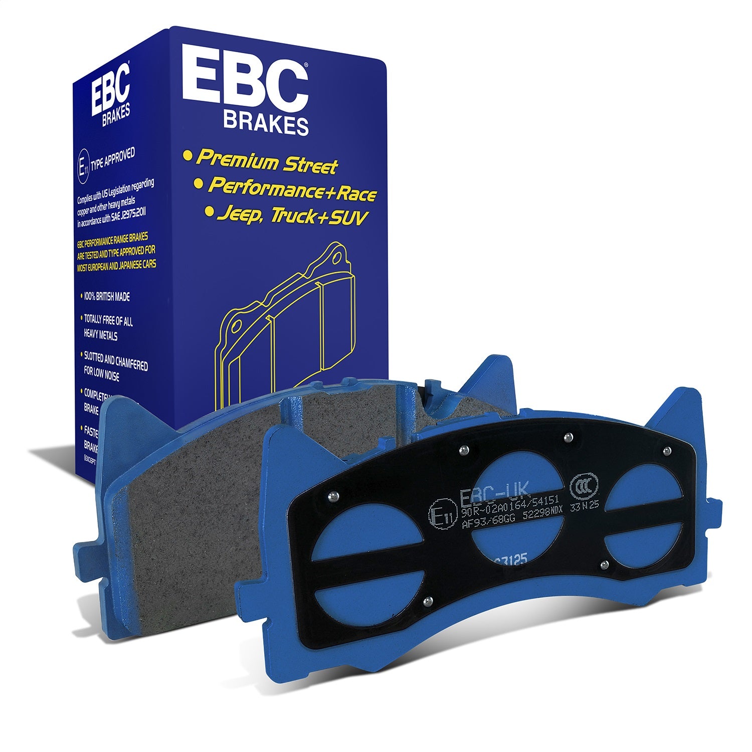 EBC Brakes DP52298NDX Bluestuff NDX Full Race Brake Pads Fits 16-18 C63 AMG