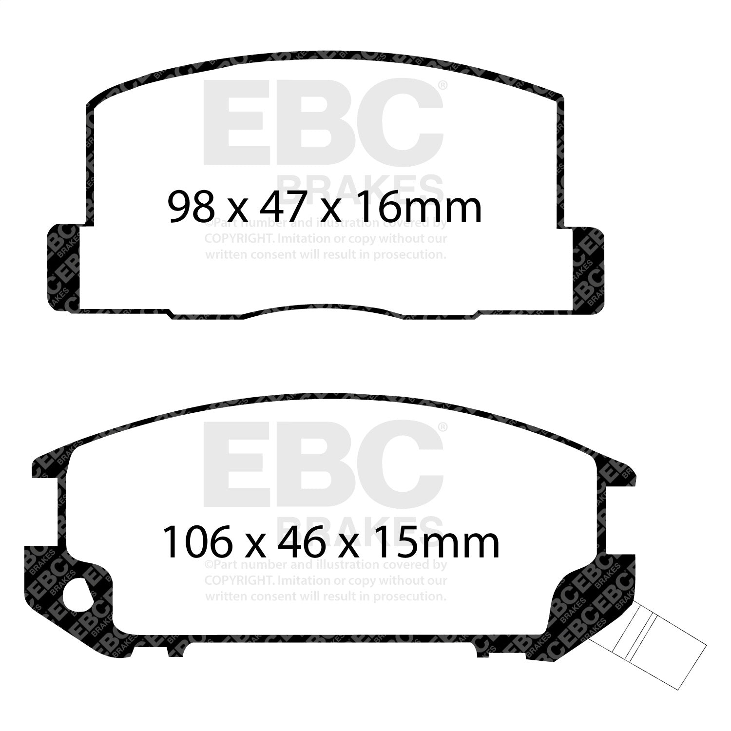 EBC Brakes DP2602 Greenstuff 2000 Series Sport Brake Pads Fits 85-89 MR2