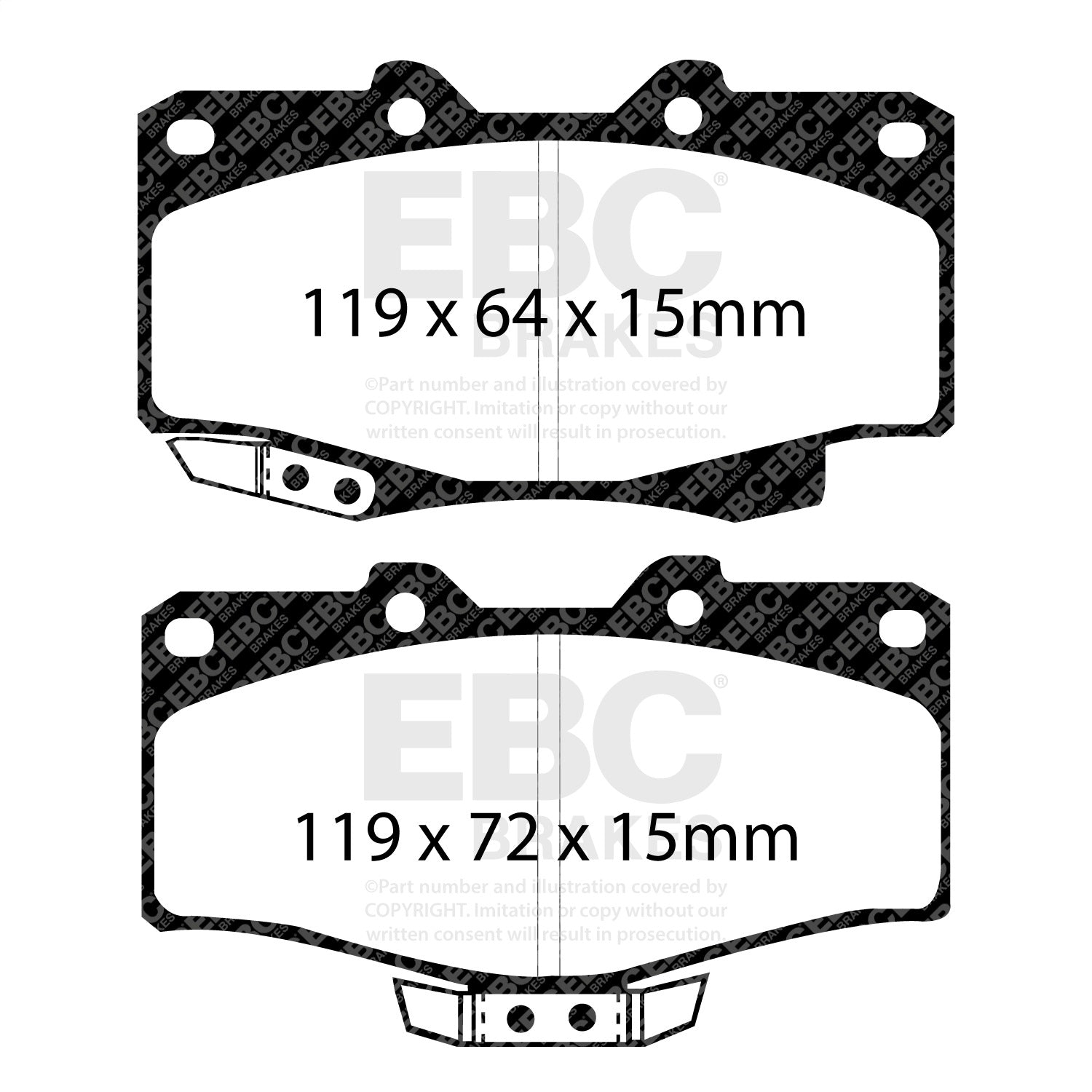 EBC Brakes DP6807 6000 Series Greenstuff Truck/SUV Brakes Disc Pads