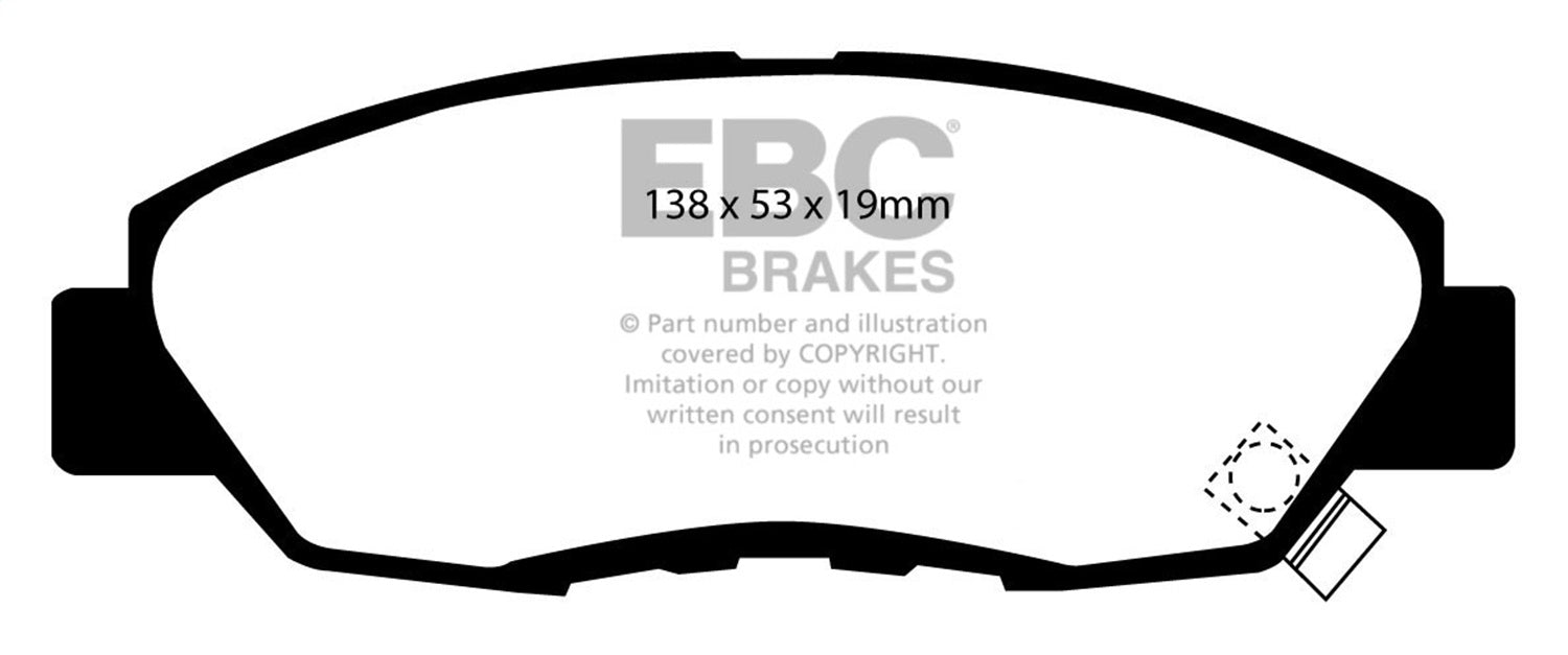EBC Brakes DP3812/2C Redstuff Ceramic Low Dust Brake Pads