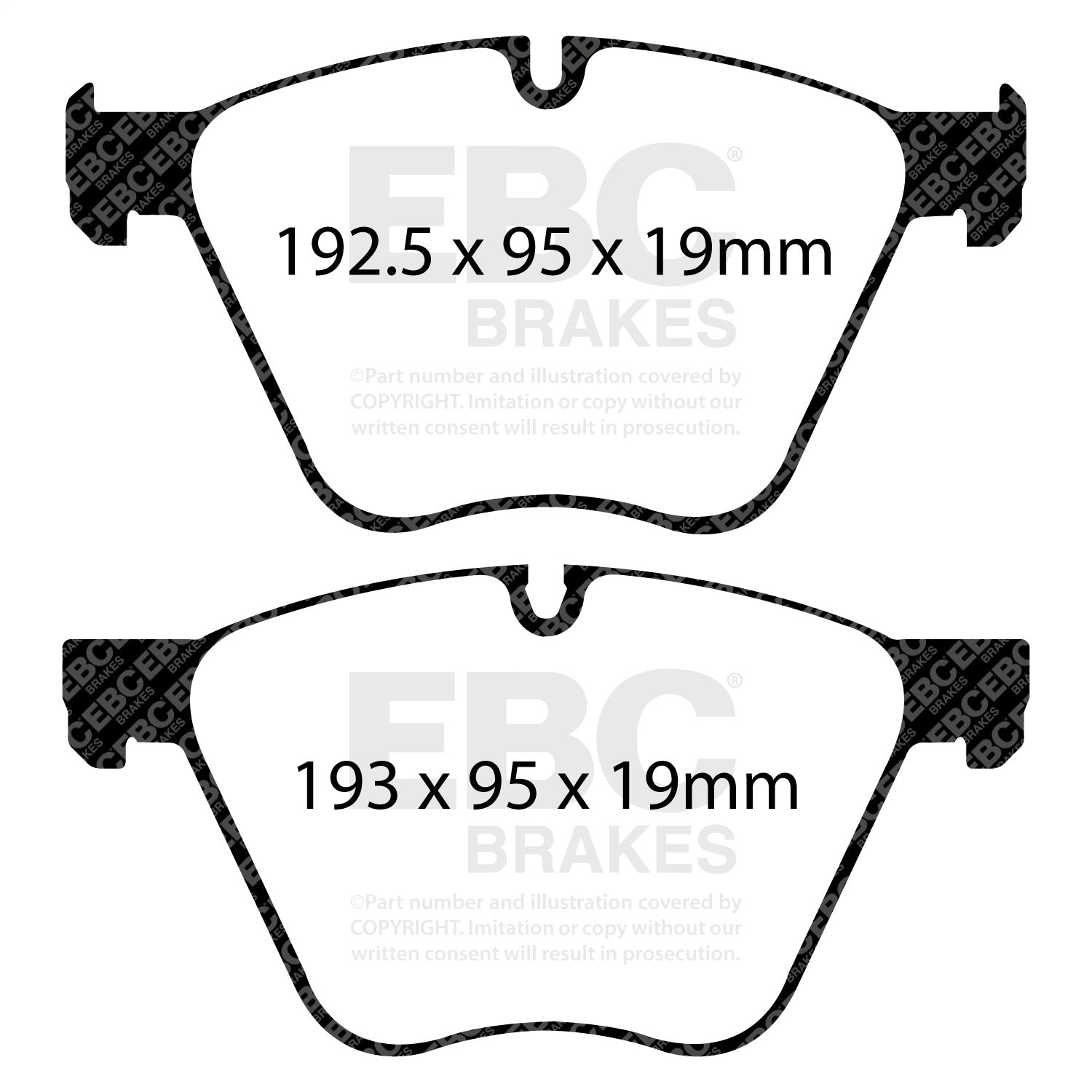 EBC Brakes DP32007C Redstuff Ceramic Low Dust Brake Pads Fits 10-15 760Li X6