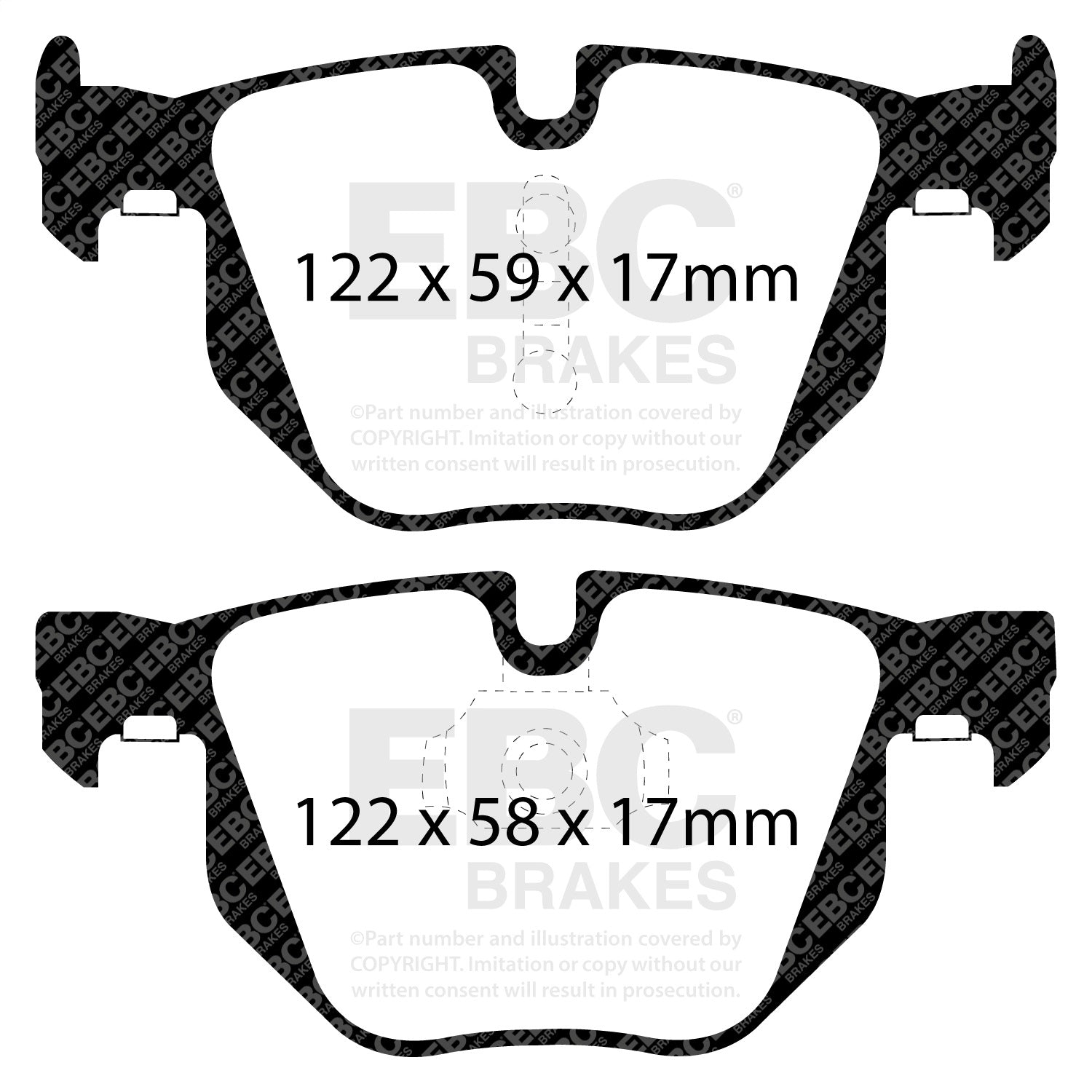 EBC Brakes DP62009 6000 Series Greenstuff Truck/SUV Brakes Disc Pads Fits X5 X6