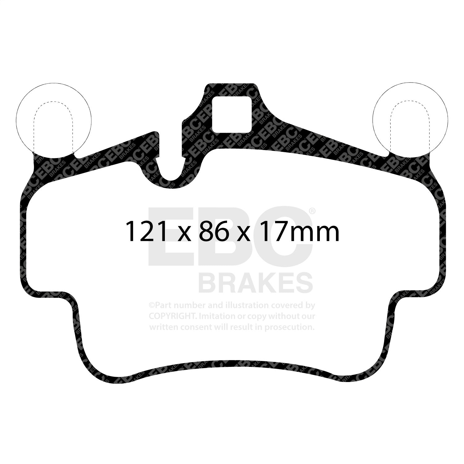 EBC Brakes DP32029C Redstuff Ceramic Low Dust Brake Pads Fits 911 Boxster Cayman