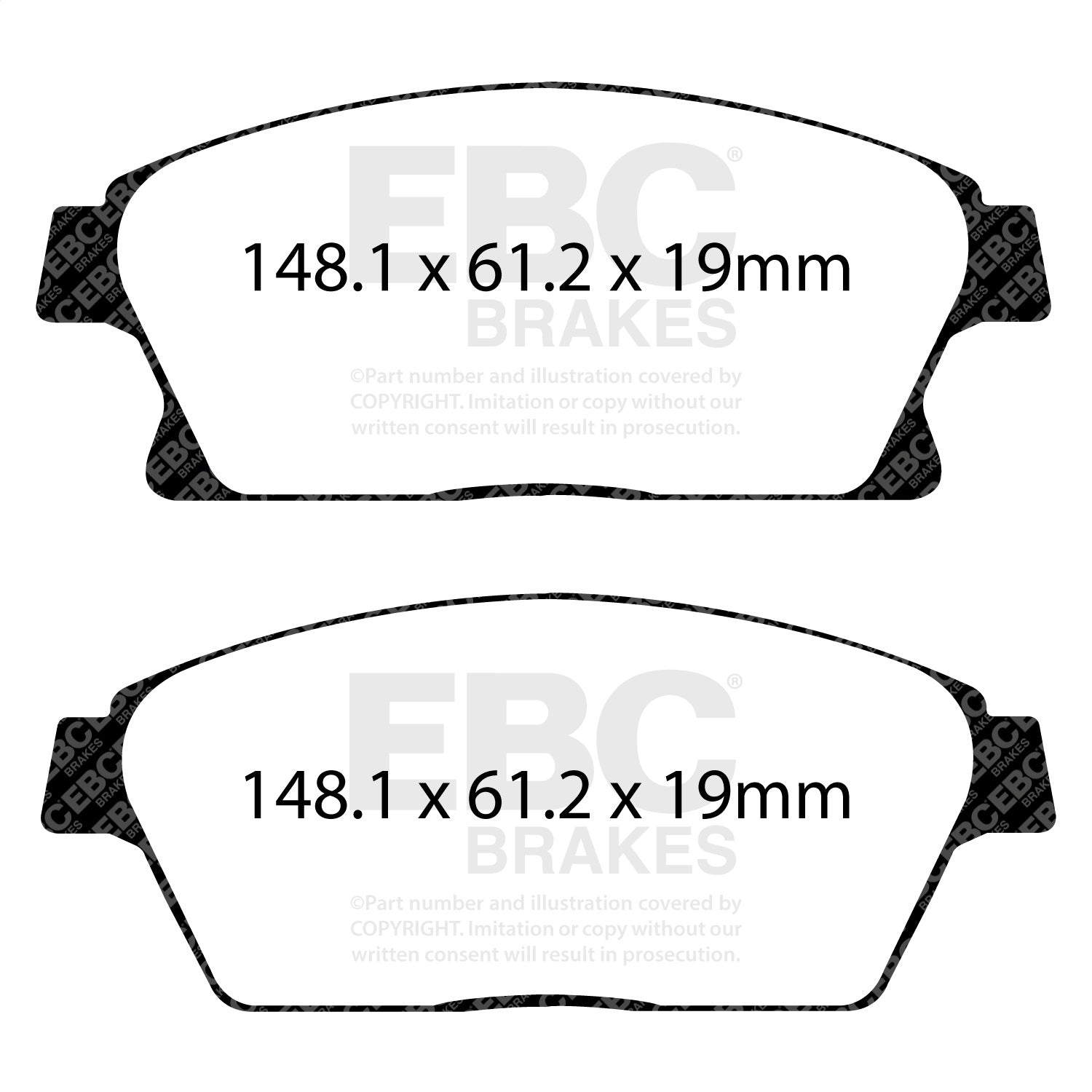 EBC Brakes DP32067C Redstuff Ceramic Low Dust Brake Pads Fits ATS Encore Verano