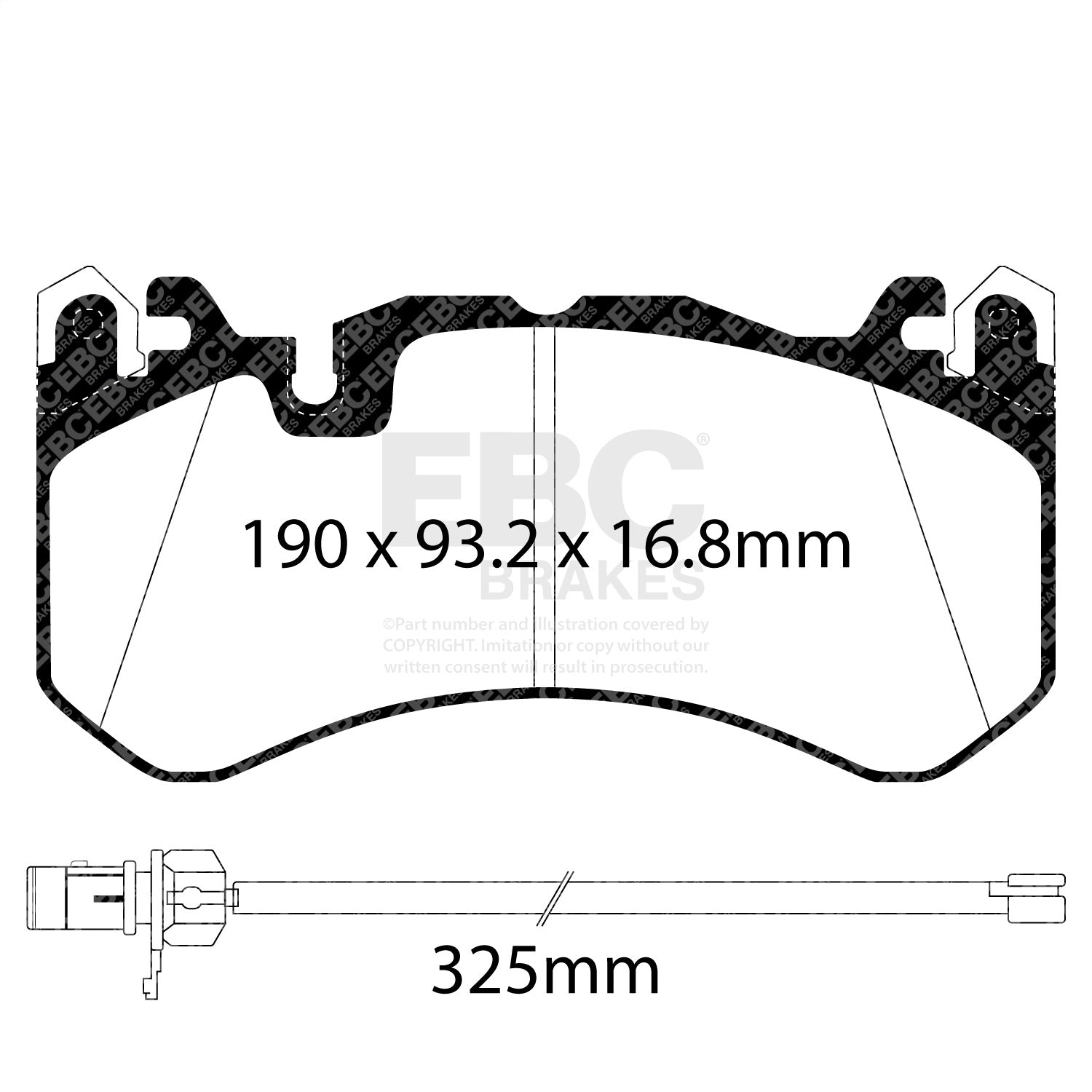 EBC Brakes DP32081C Redstuff Ceramic Low Dust Brake Pads Fits 14-18 RS7