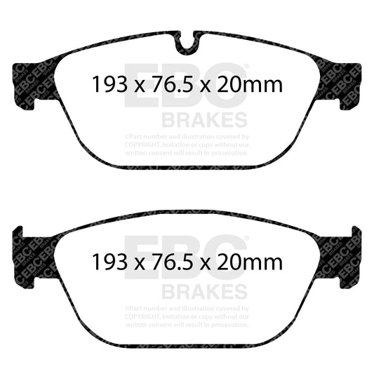 EBC Brakes DP42087R Yellowstuff Street And Track Brake Pads Fits A8 Quattro SQ5