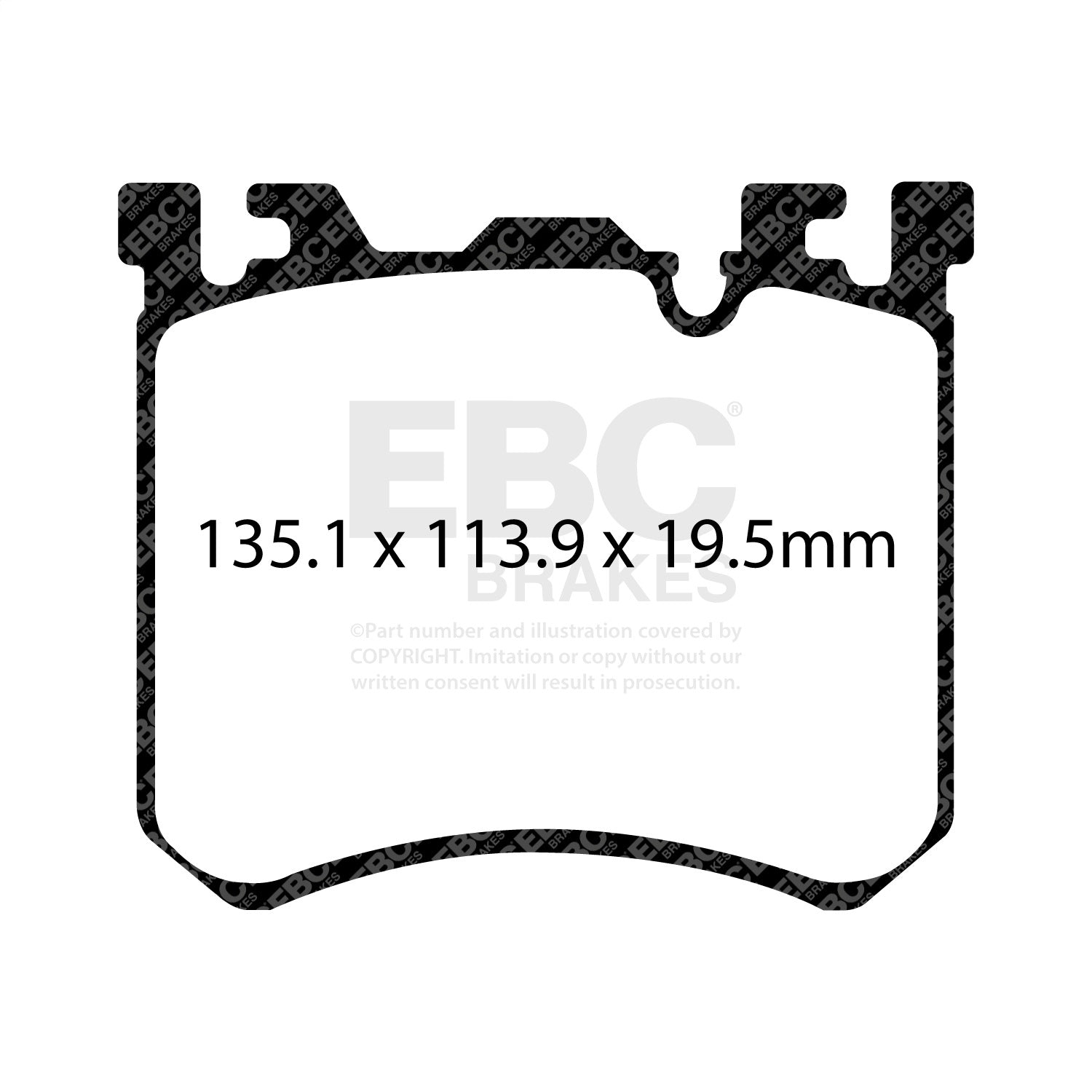 EBC Brakes DP32091C Redstuff Ceramic Low Dust Brake Pads Fits 10-18 X5 X6