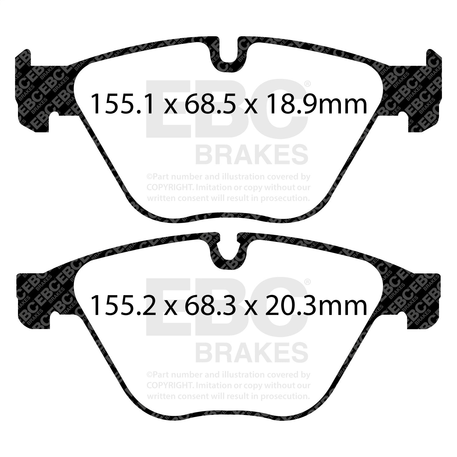 EBC Brakes DP32103C Redstuff Ceramic Low Dust Brake Pads
