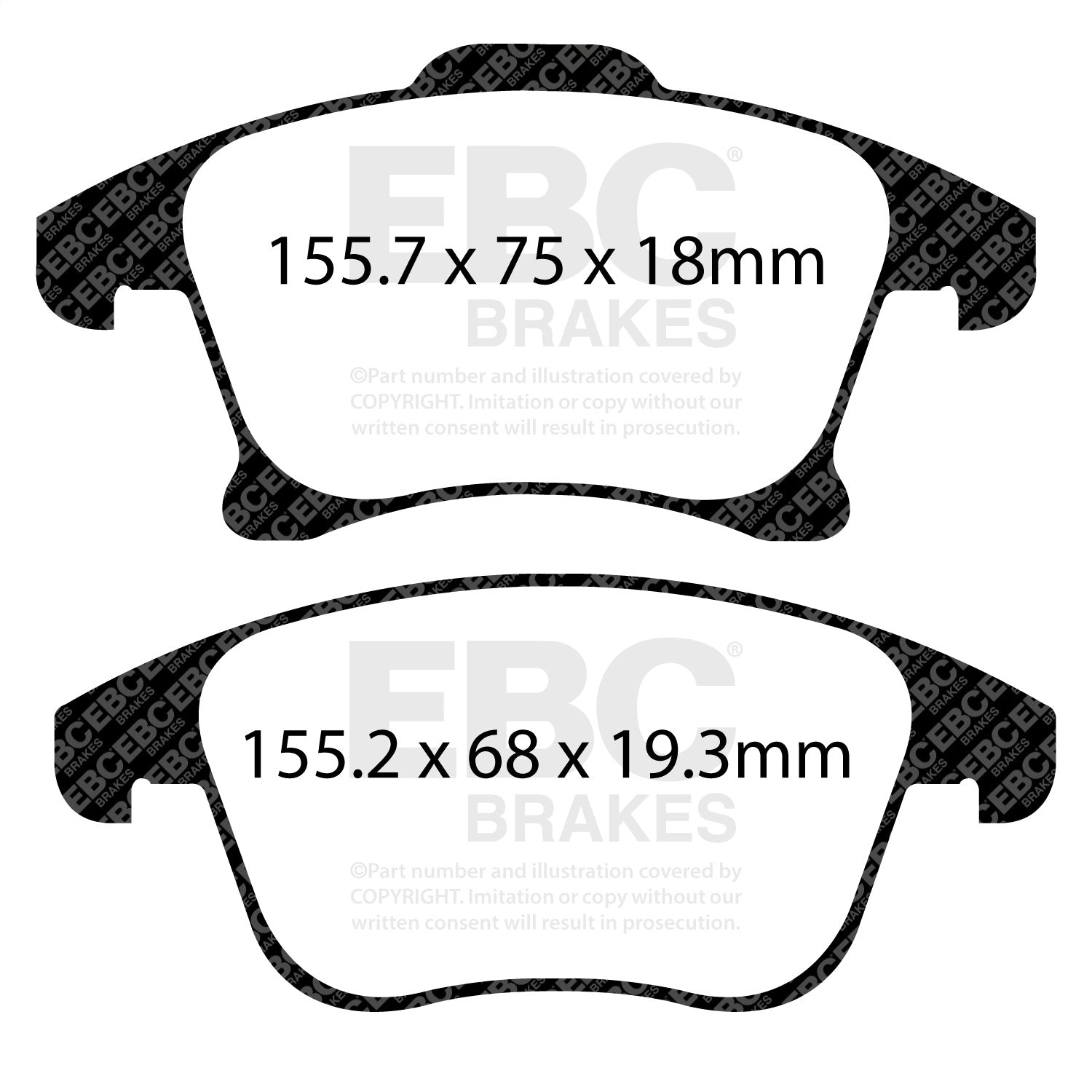 EBC Brakes DP32159C Redstuff Ceramic Low Dust Brake Pads Fits 13-18 Fusion