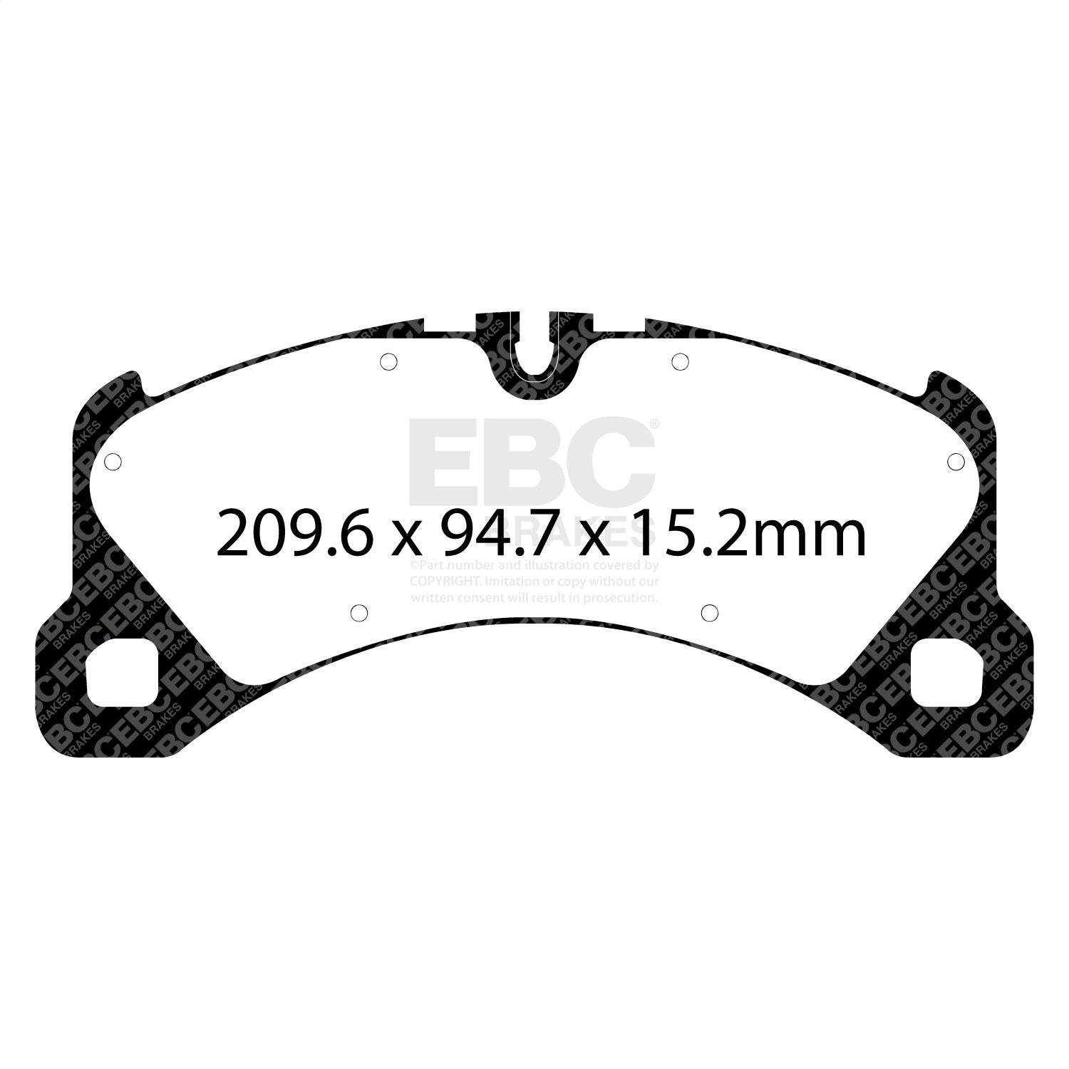 EBC Brakes DP42203R Yellowstuff Street And Track Brake Pads Fits Macan Panamera