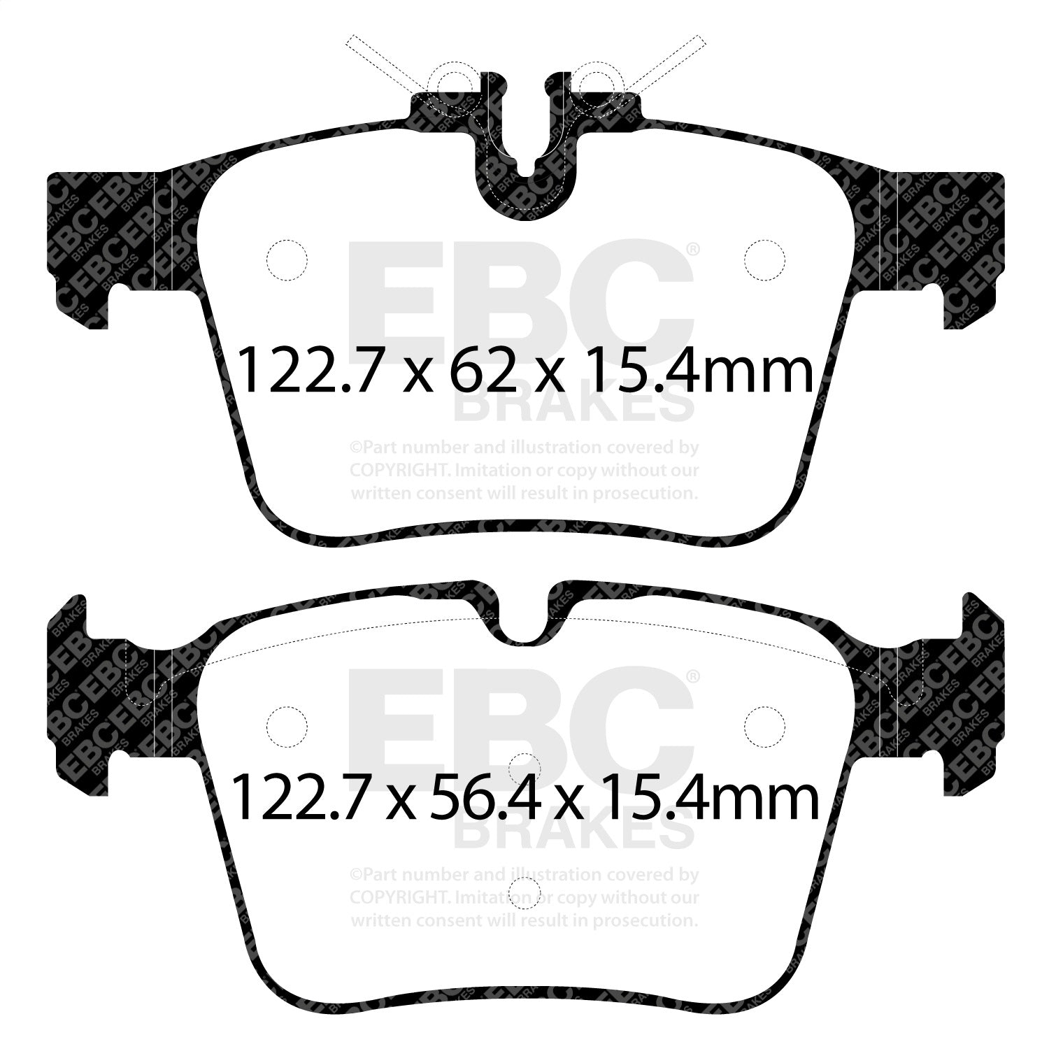 EBC Brakes DP42215R Yellowstuff Street And Track Brake Pads Fits 15-18 C300 C400