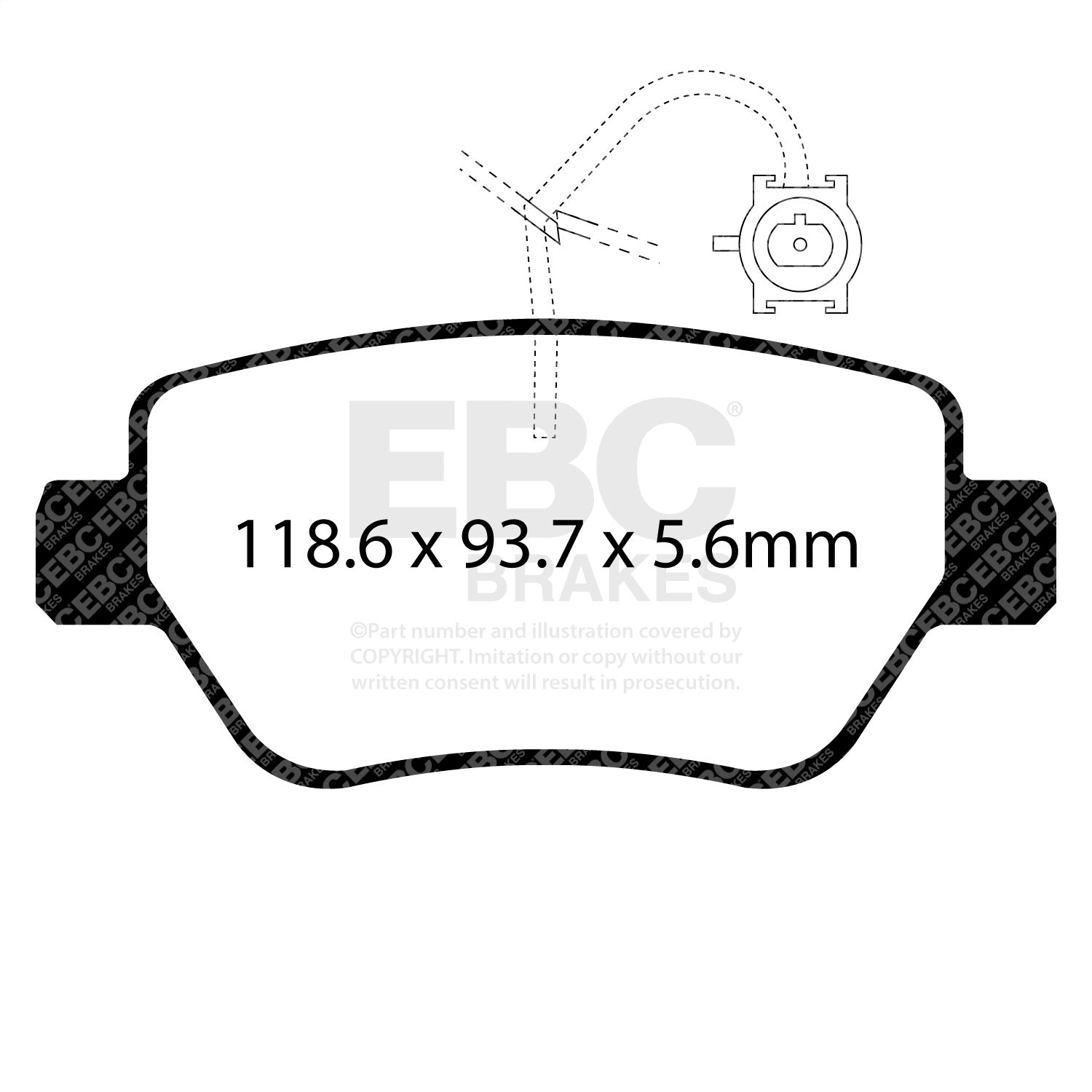 EBC Brakes DP32258C Redstuff Ceramic Low Dust Brake Pads Fits 14-17 Ghibli