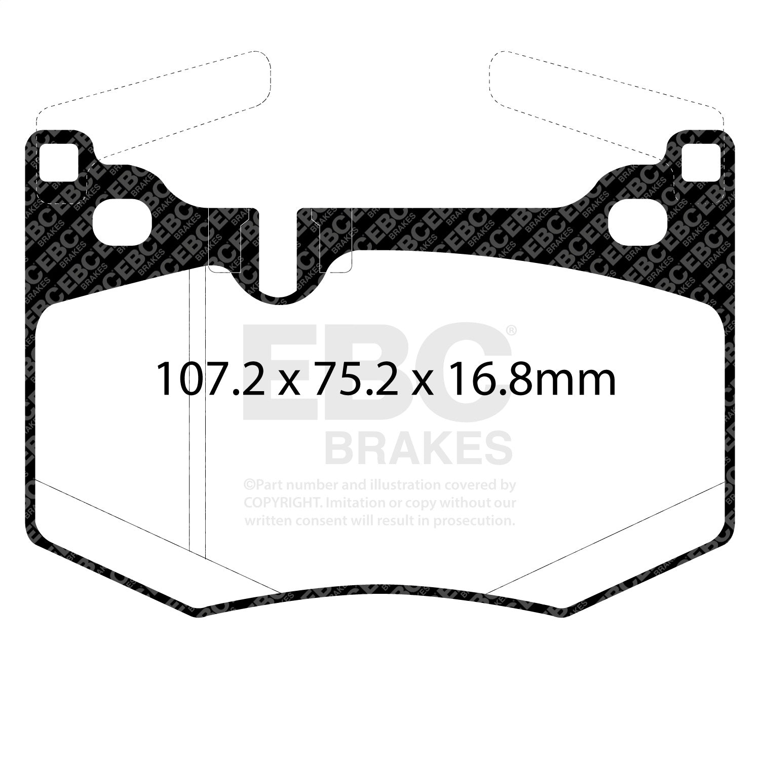 EBC Brakes DP32261C Redstuff Ceramic Low Dust Brake Pads Fits 15-23 GS F RC F