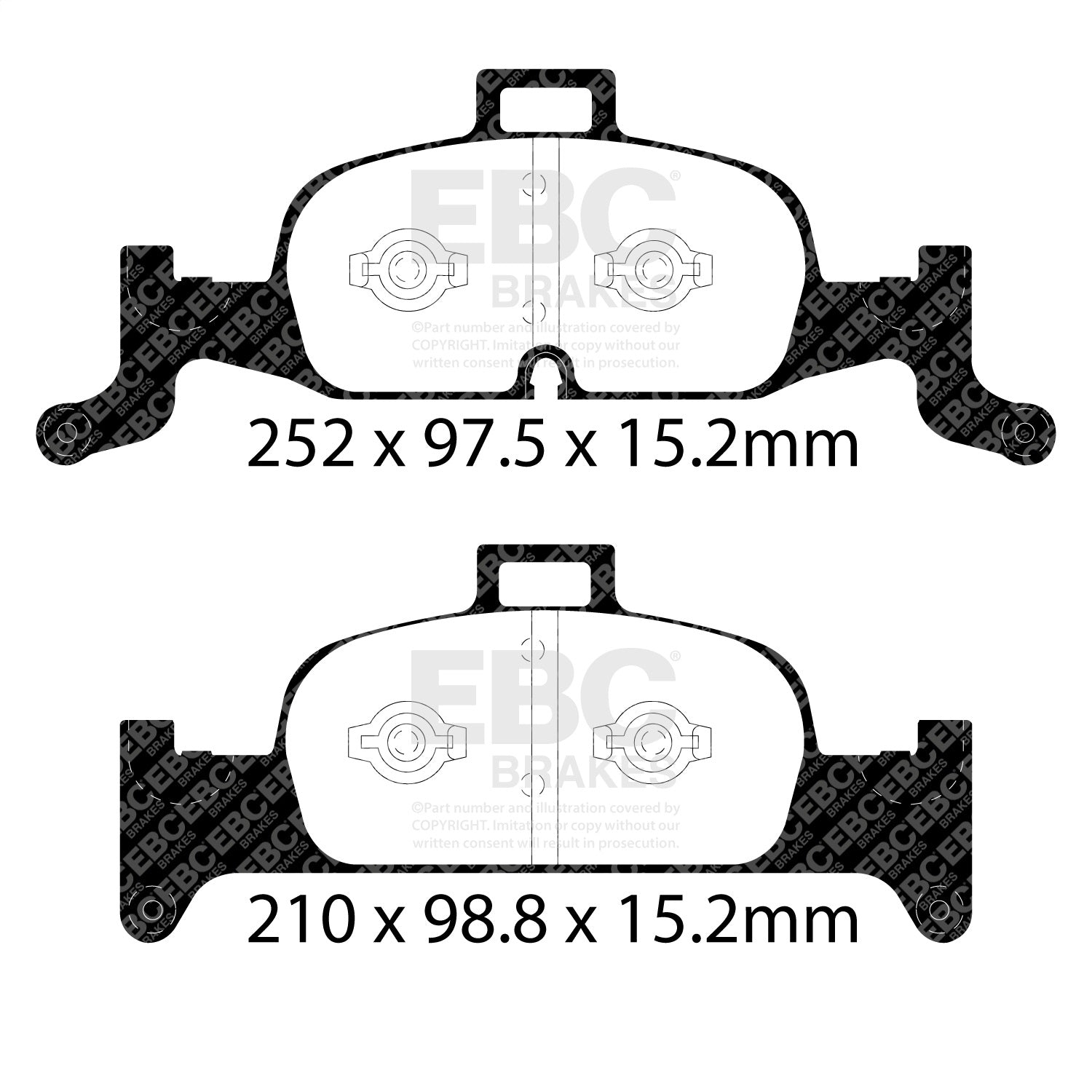 EBC Brakes S2KF1562 S2 Kits Greenstuff 2000 and USR Rotors