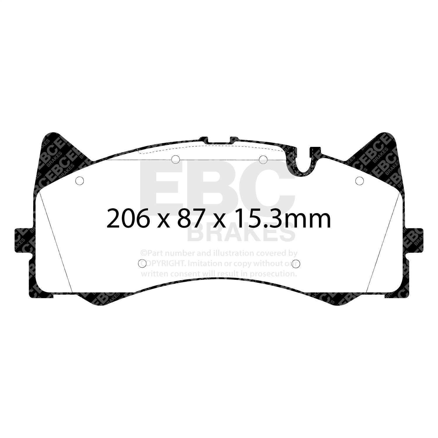 EBC Brakes DP32298C Redstuff Ceramic Low Dust Brake Pads Fits 16-18 C63 AMG