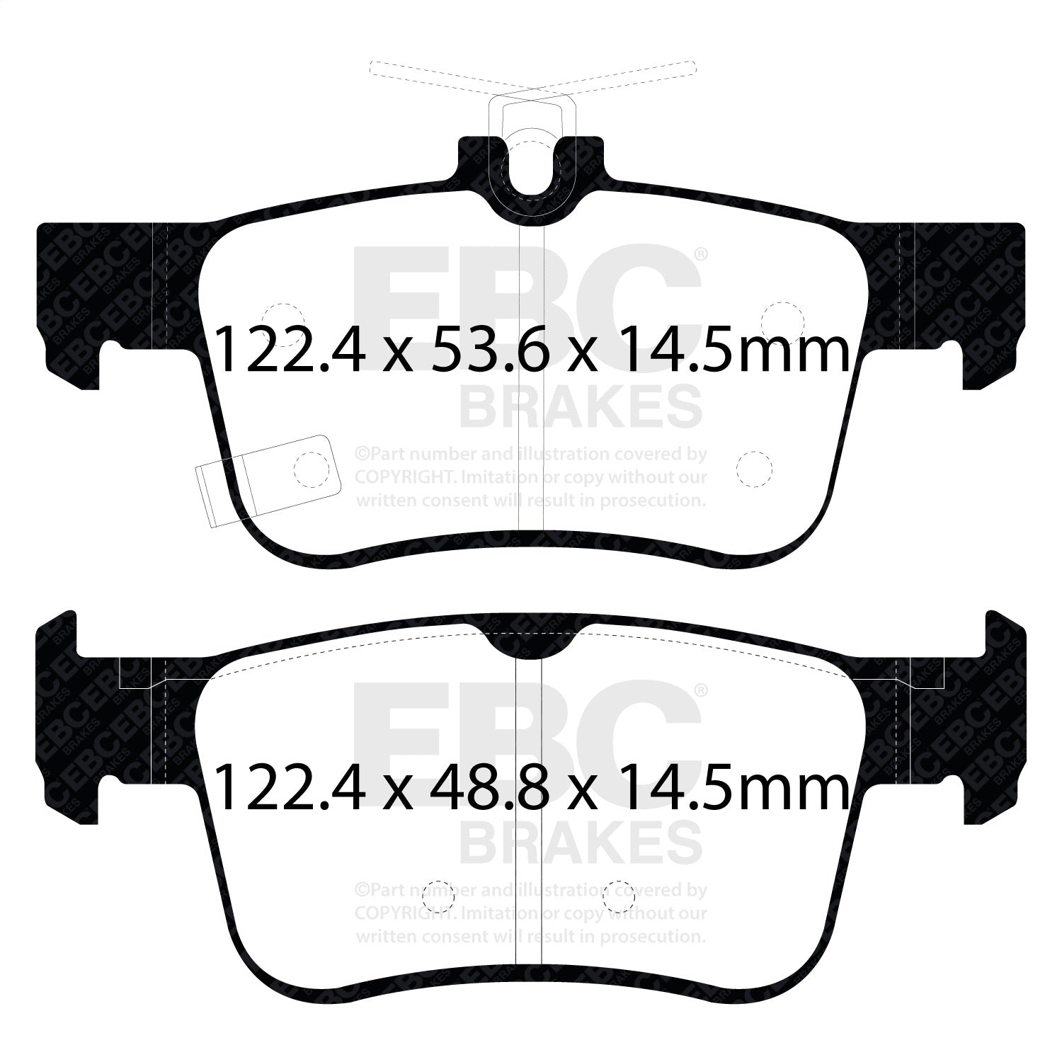 EBC Brakes DP32301C Redstuff Ceramic Low Dust Brake Pads Fits 16-26 Civic RDX