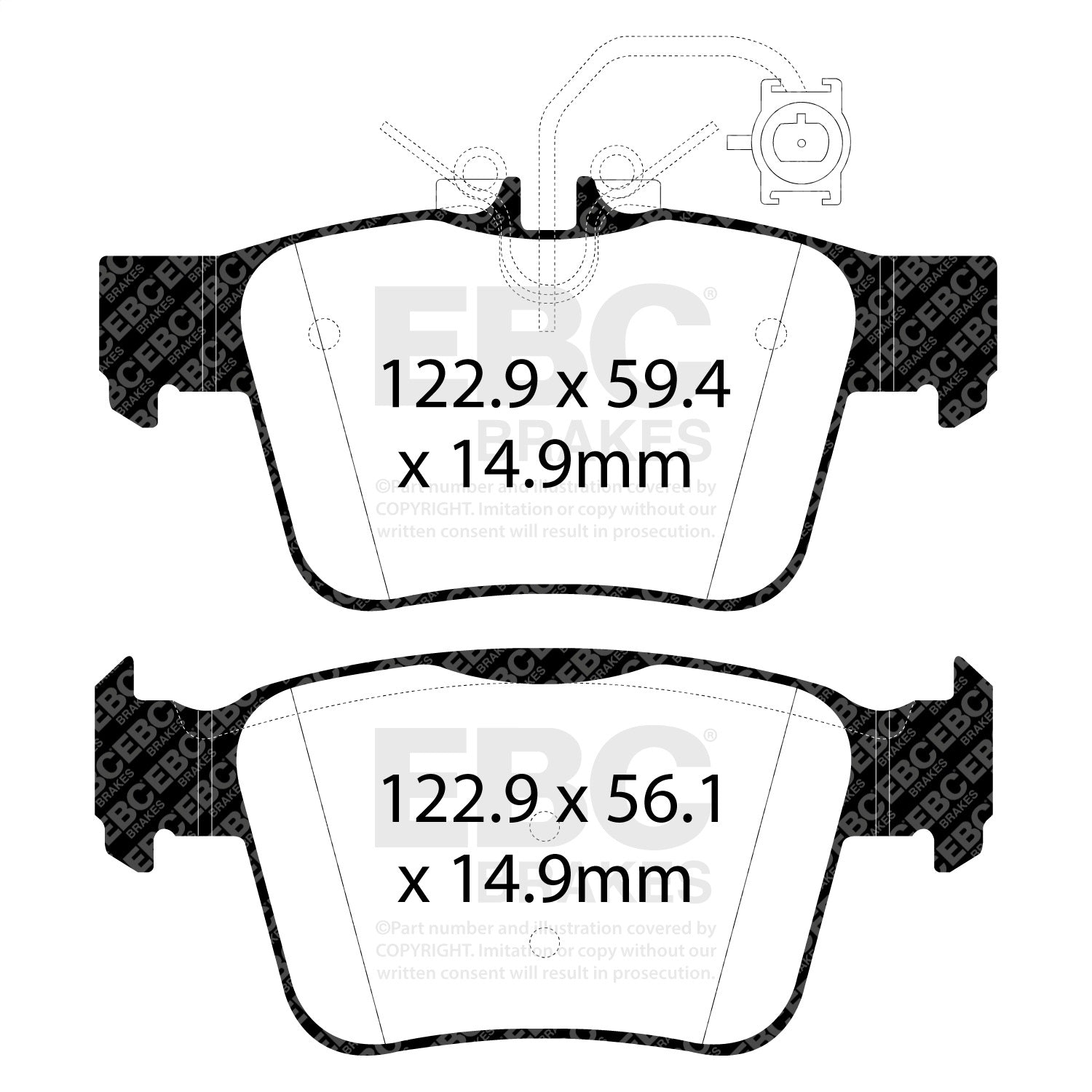 EBC Brakes UD1989 Ultimax  Brake Pads Fits 17-26 Giulia Stelvio