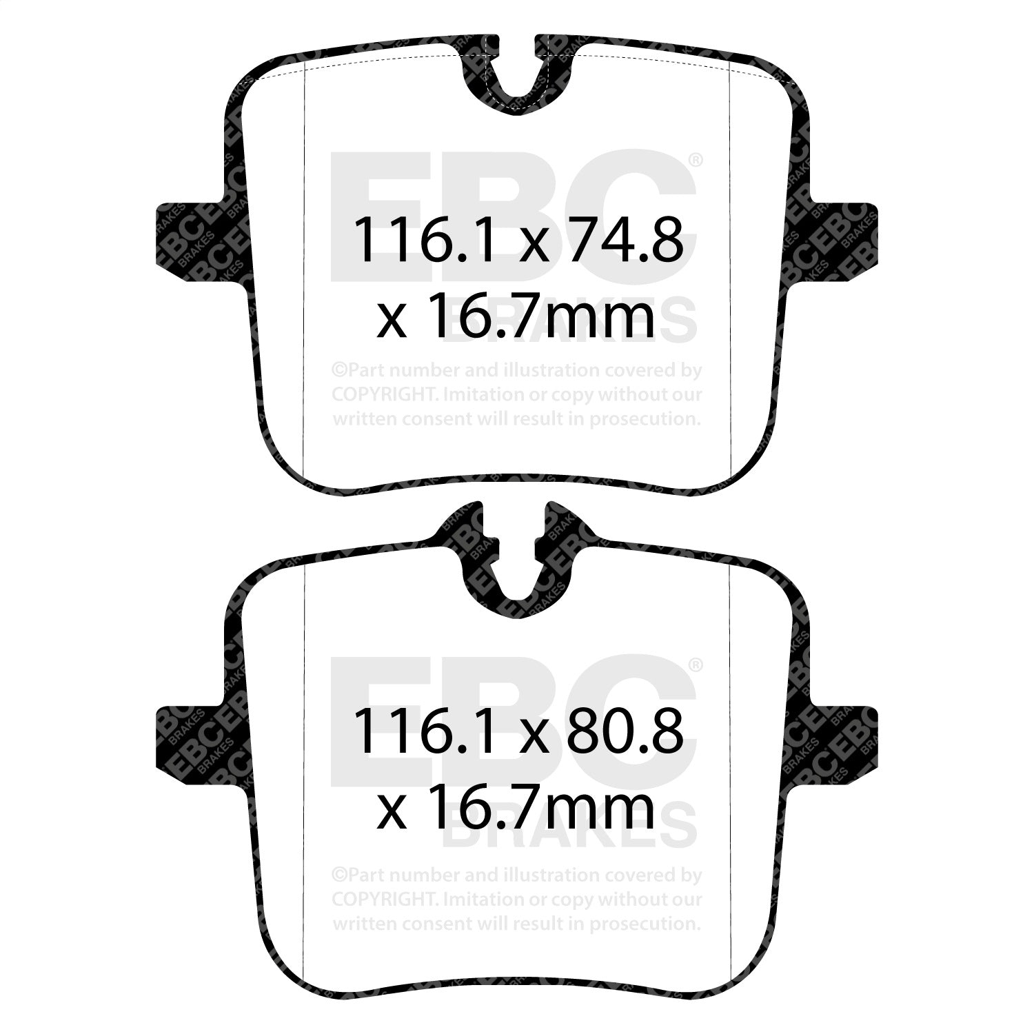 EBC Brakes DP32320C Redstuff Ceramic Low Dust Brake Pads