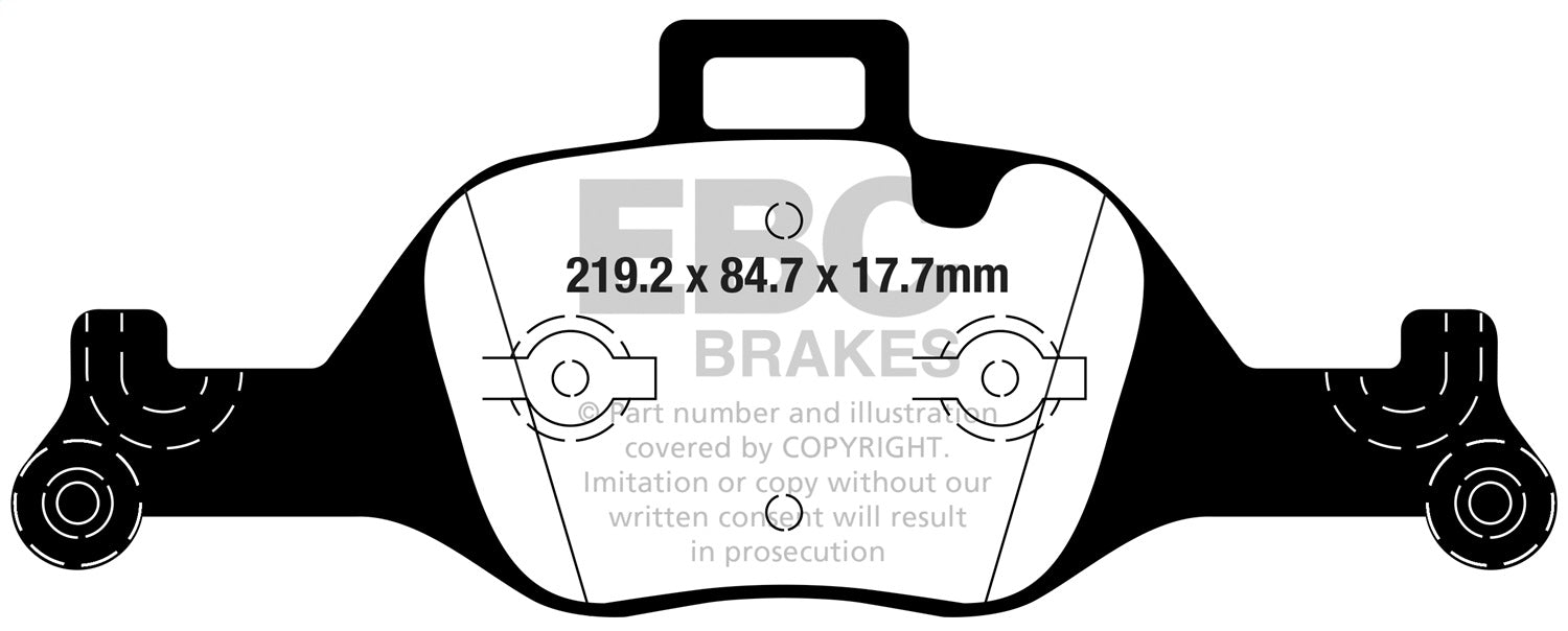 EBC Brakes UD2060 Ultimax  Brake Pads Fits 17-26 530e 530i 540i i4 X5 X6