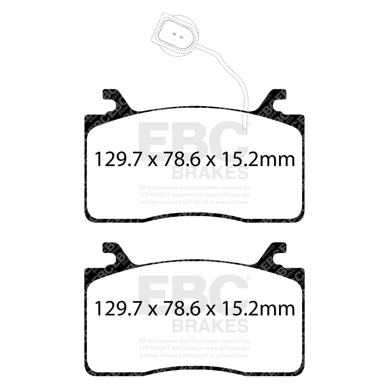 EBC Brakes DP22325 Greenstuff 2000 Series Sport Brake Pads Fits Giulia Stelvio