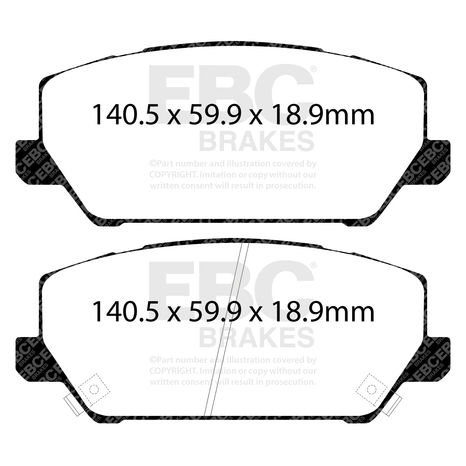 EBC Brakes DP32343C Redstuff Ceramic Low Dust Brake Pads