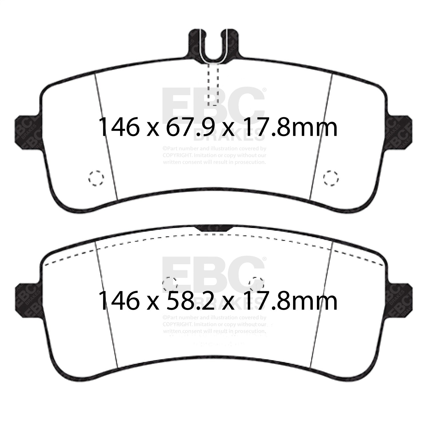 EBC Brakes DP32350C Redstuff Ceramic Low Dust Brake Pads