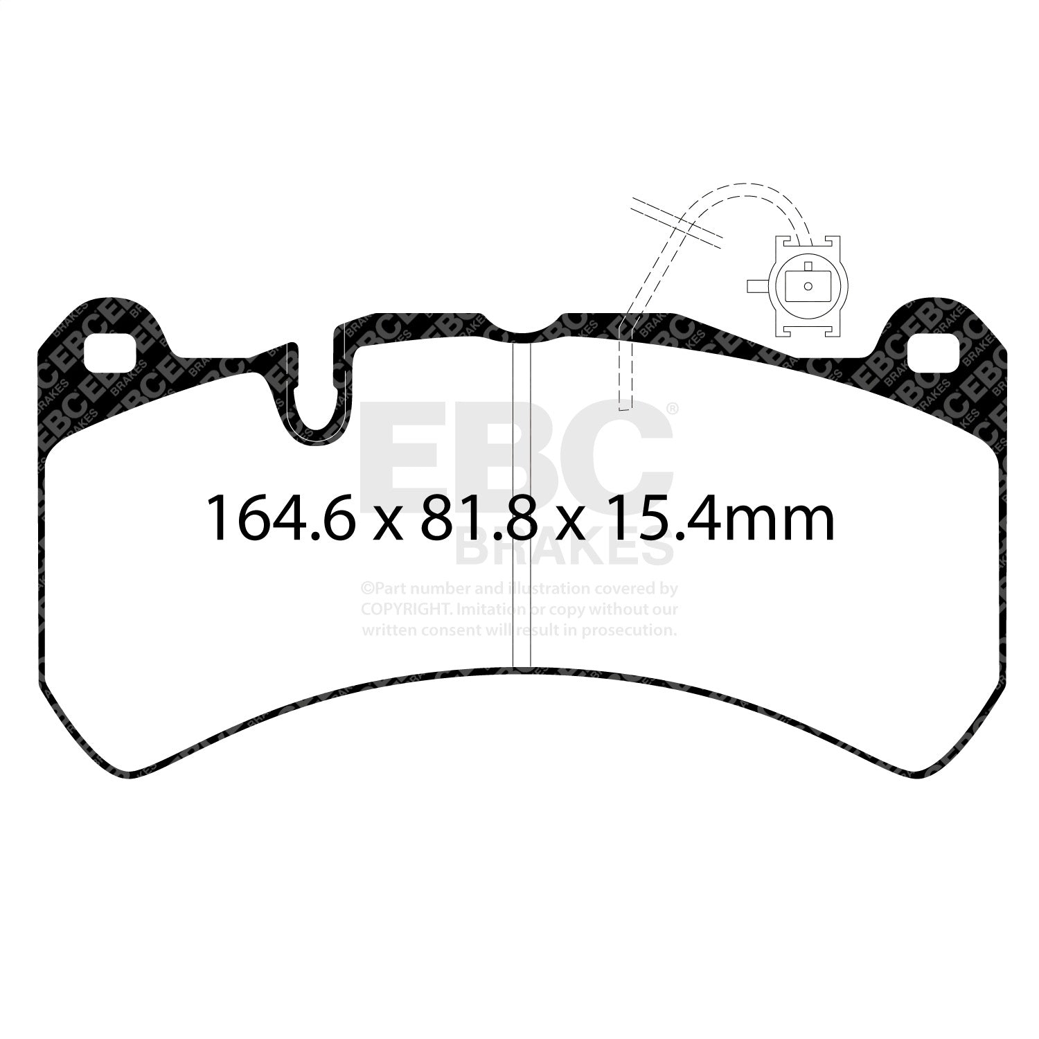 EBC Brakes DP42354R Yellowstuff Street And Track Brake Pads Fits Giulia Stelvio