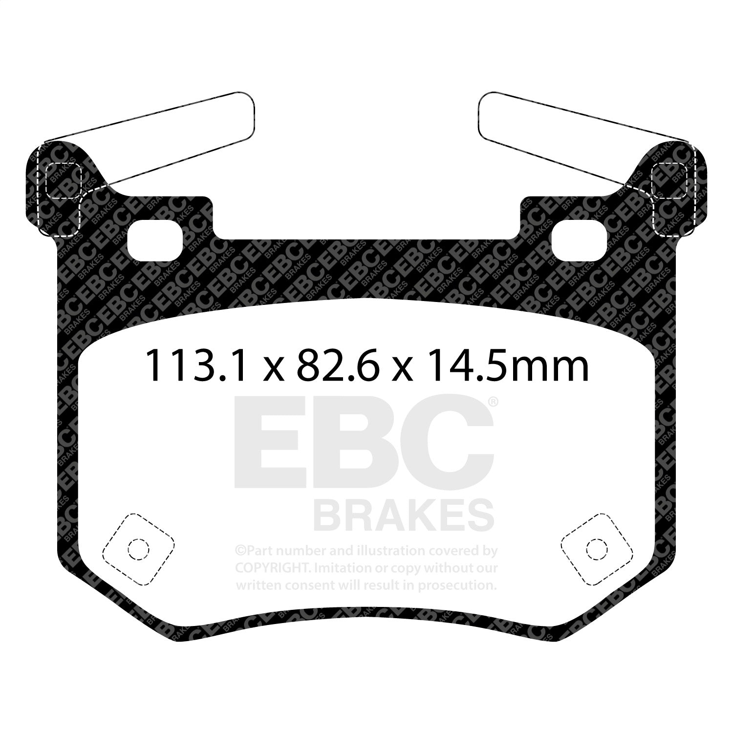 EBC Brakes DP42357R Yellowstuff Street And Track Brake Pads Fits G70 Stinger