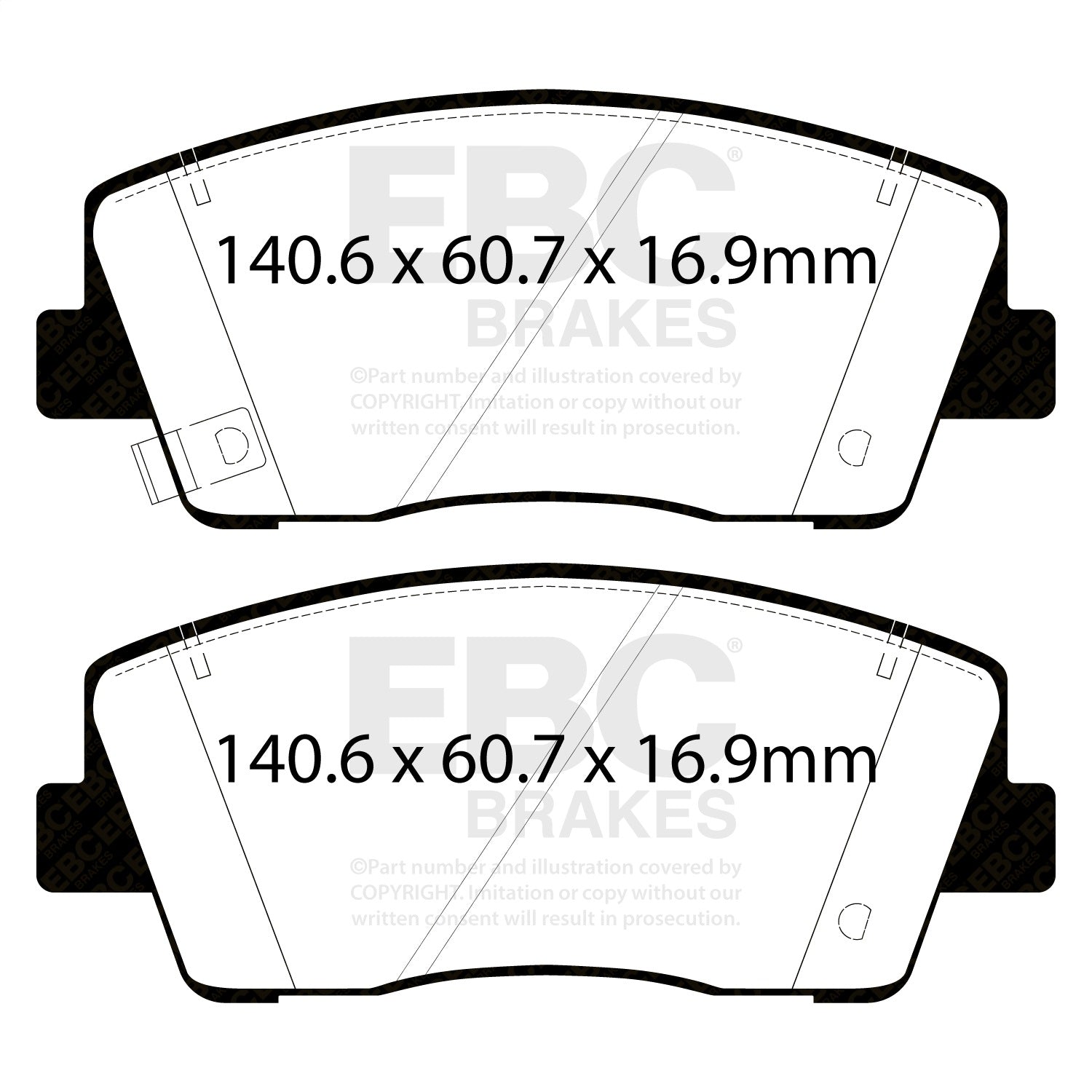 EBC Brakes DP32358C Redstuff Ceramic Low Dust Brake Pads Fits 18-23 G70 Stinger
