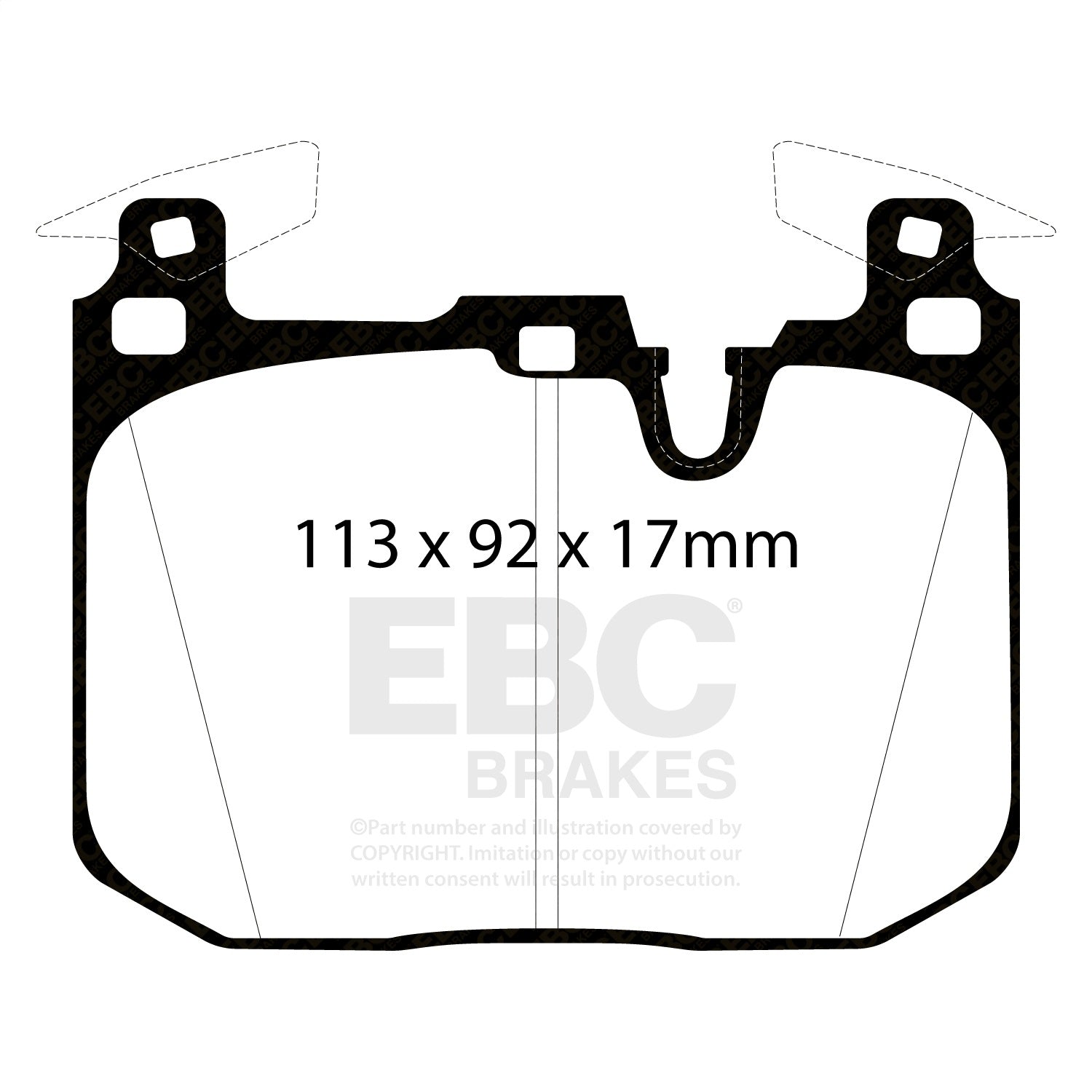 EBC Brakes DP32360C Redstuff Ceramic Low Dust Brake Pads Fits 15-21 M2 M3 M4