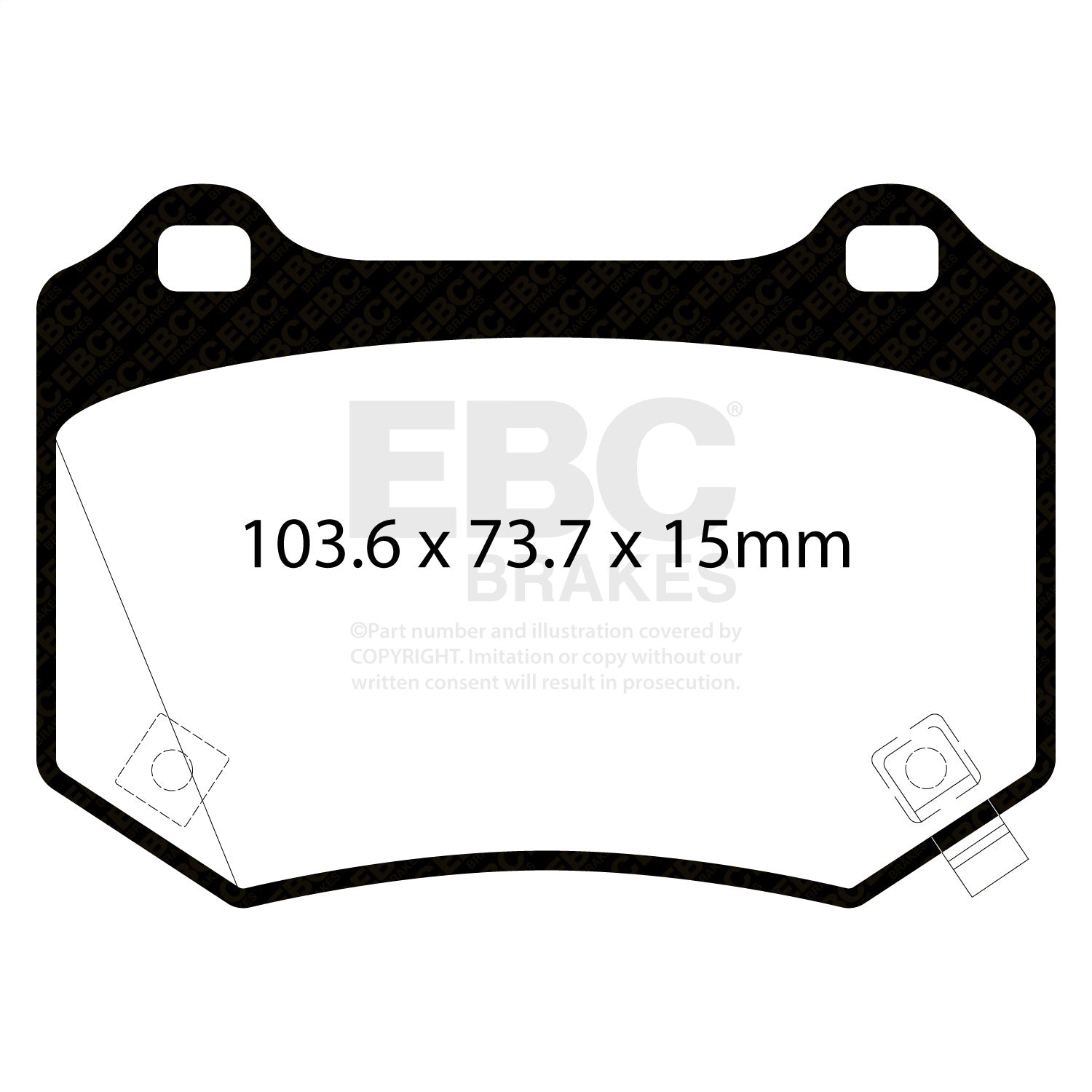 EBC Brakes DP32361C Redstuff Ceramic Low Dust Brake Pads Fits 18-26 WRX WRX STI