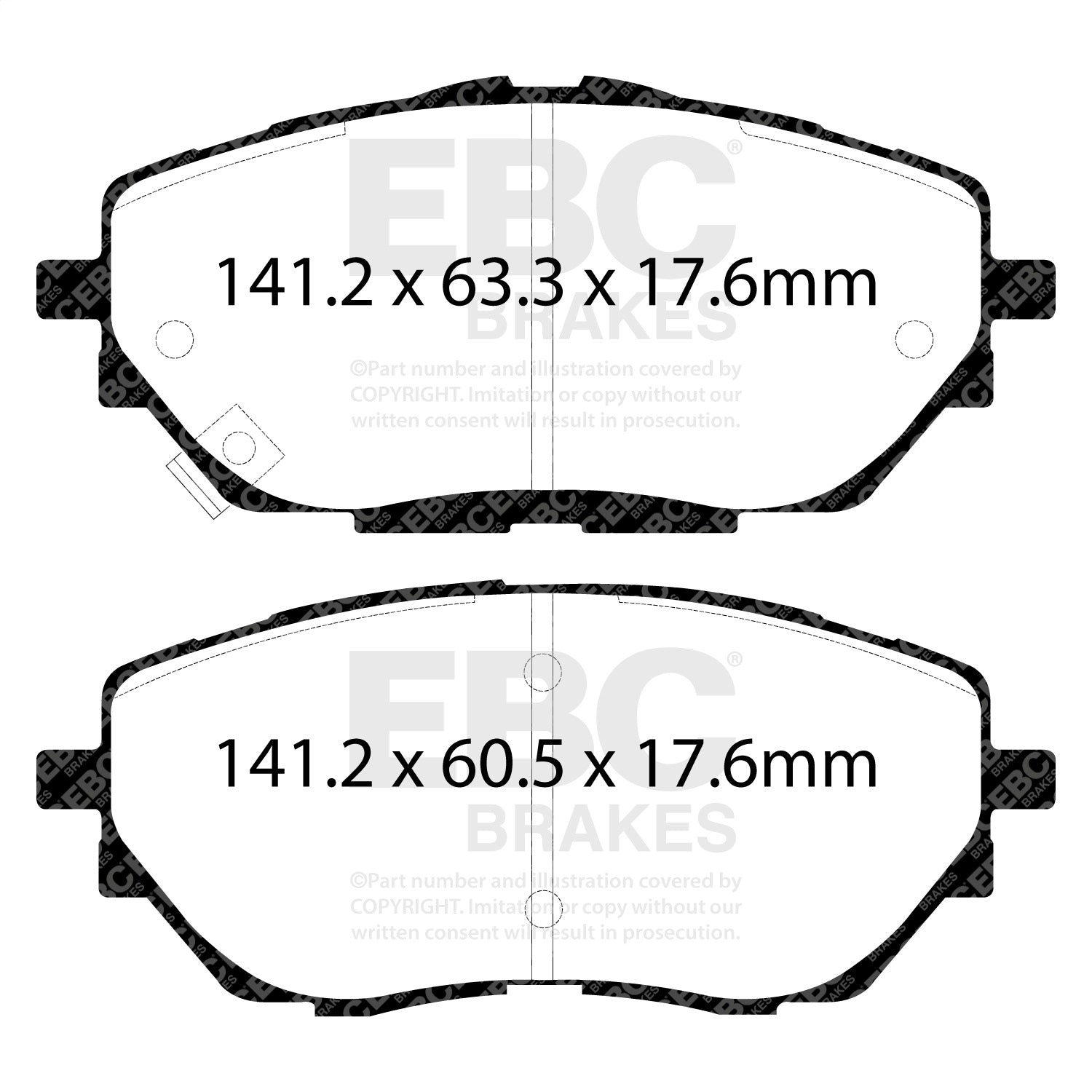 EBC Brakes DP42368R Yellowstuff Street And Track Brake Pads Fits 18-22 C-HR