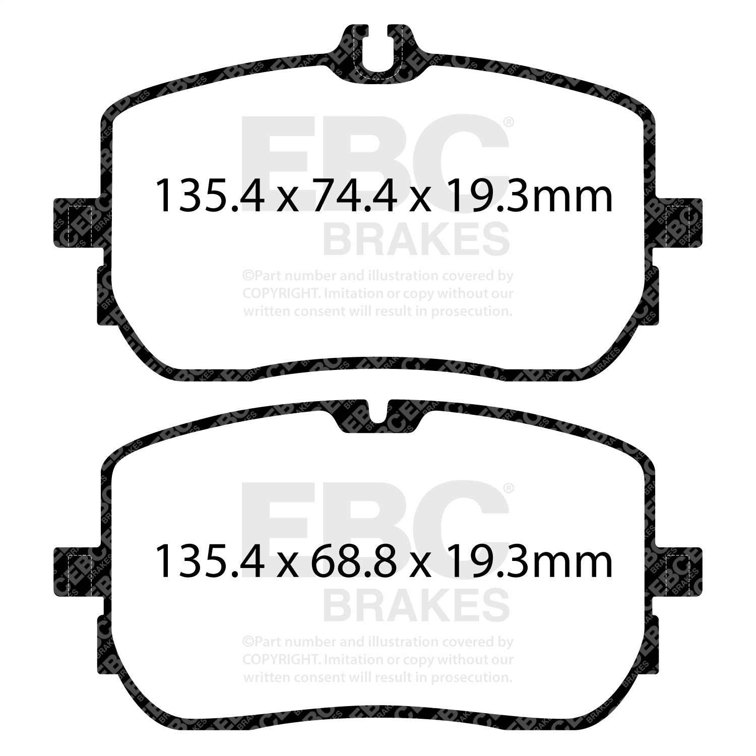 EBC Brakes DP32395C Redstuff Ceramic Low Dust Brake Pads Fits 19-23 A220 CLA250