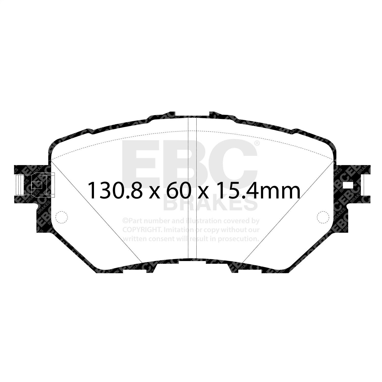 EBC Brakes DP33033C Redstuff Ceramic Low Dust Brake Pads Fits 14-18 3 3 Sport