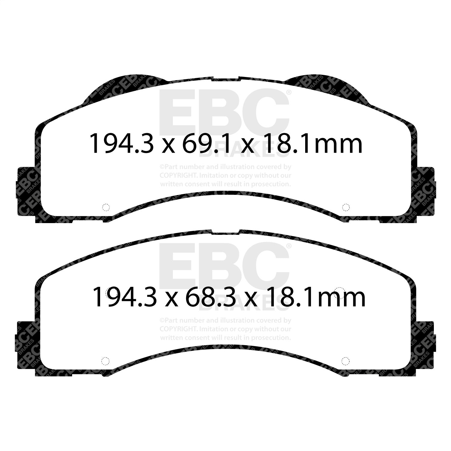 EBC Brakes DP43034R Yellowstuff Street And Track Brake Pads Fits 15-20 F-150