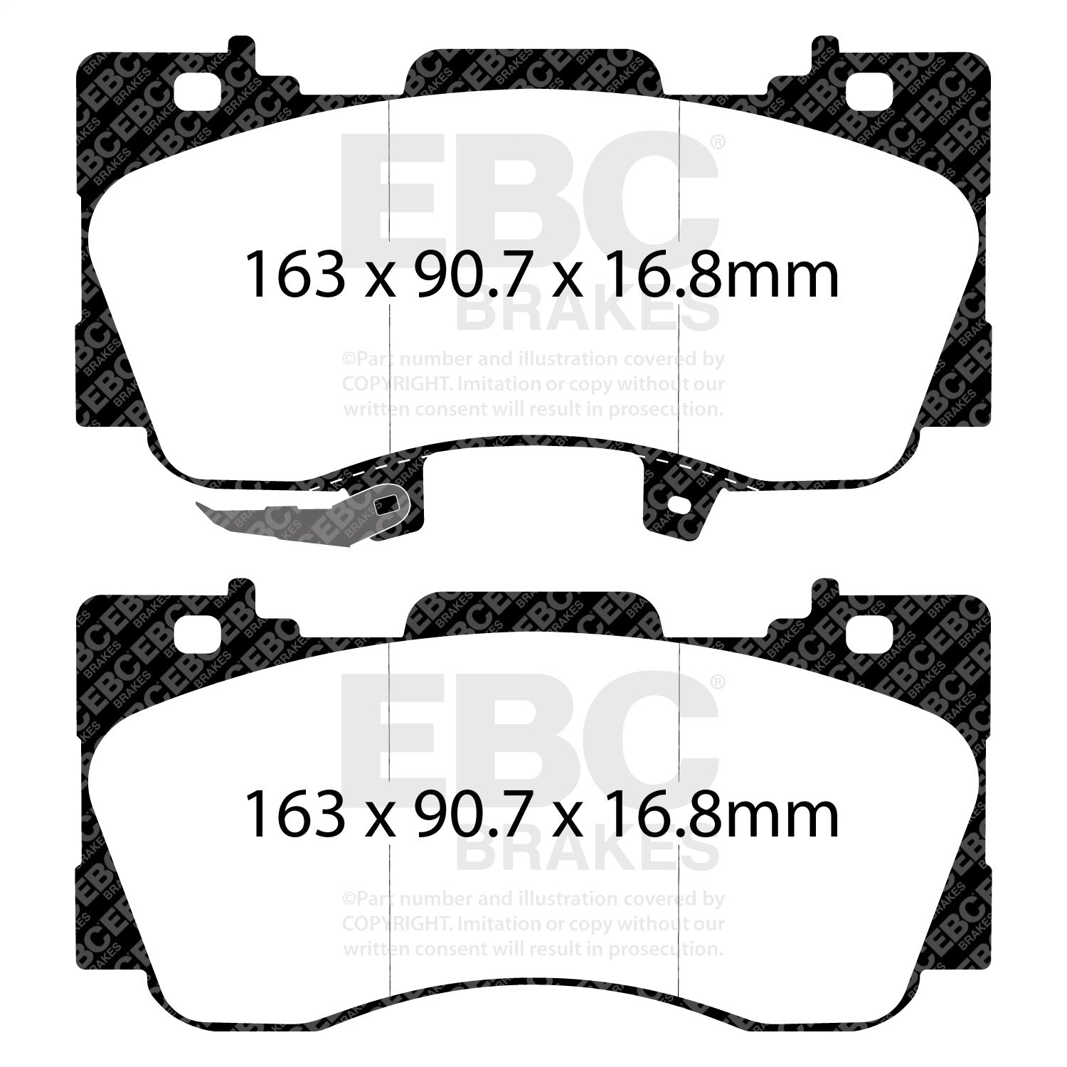 EBC Brakes DP33042C Redstuff Ceramic Low Dust Brake Pads Fits 15-23 Mustang
