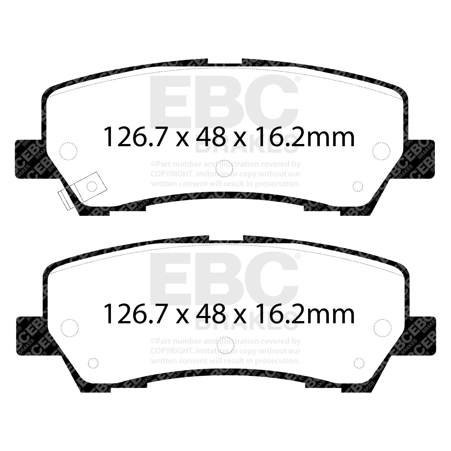 EBC Brakes DP33043C Redstuff Ceramic Low Dust Brake Pads Fits 15-23 Mustang