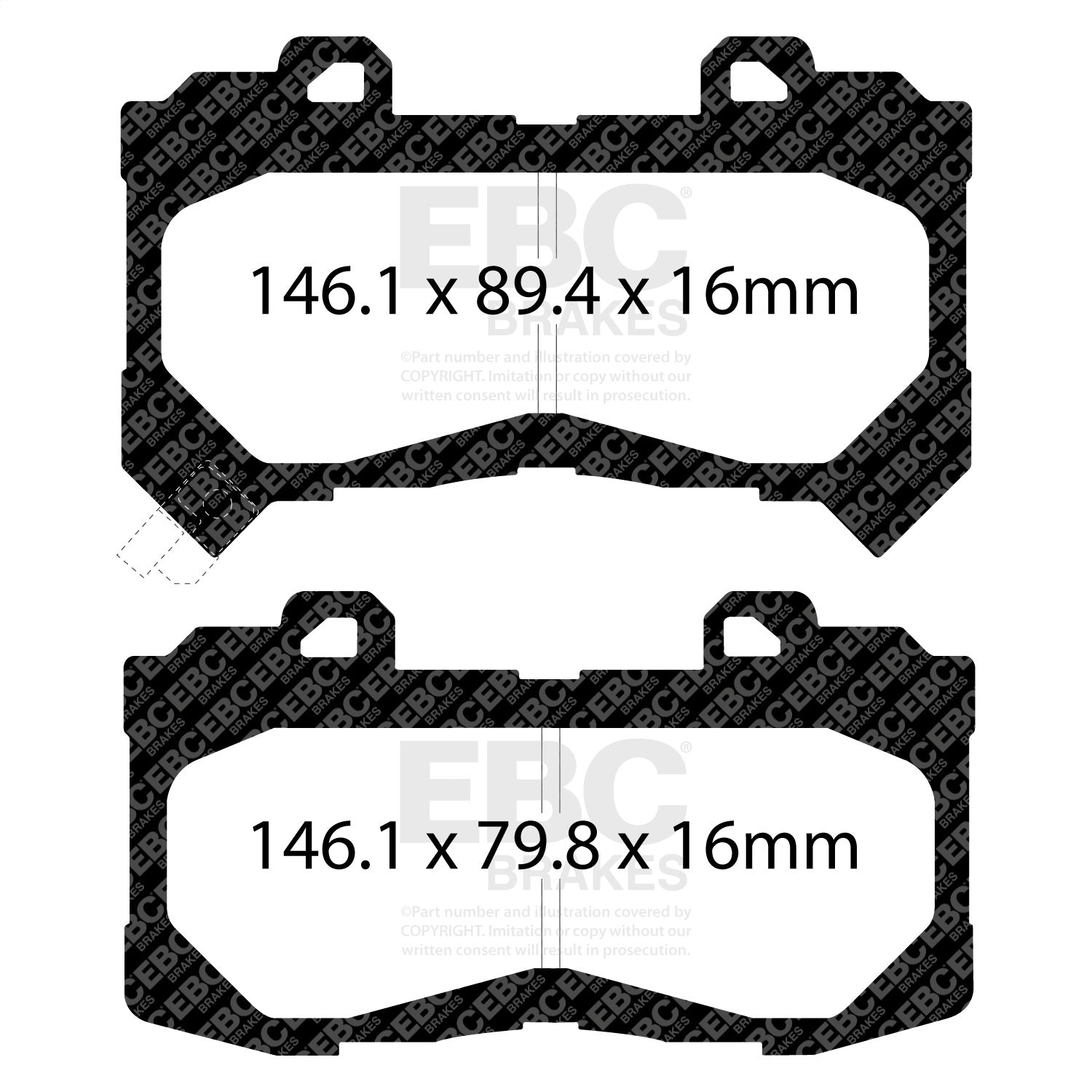 EBC Brakes DP63044 6000 Series Greenstuff Truck/SUV Brakes Disc Pads