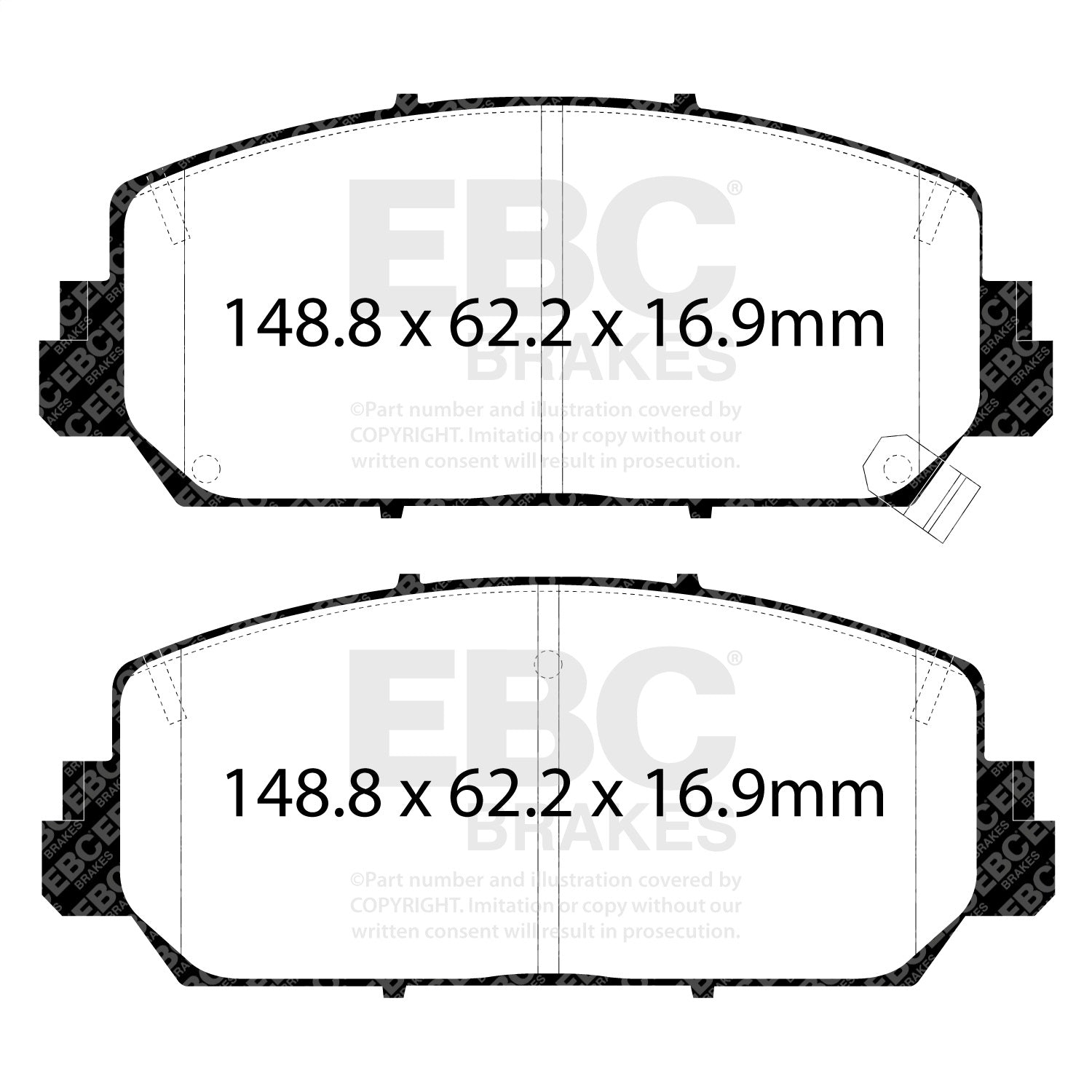 EBC Brakes DP43049R Yellowstuff Street And Track Brake Pads Fits Accord ILX