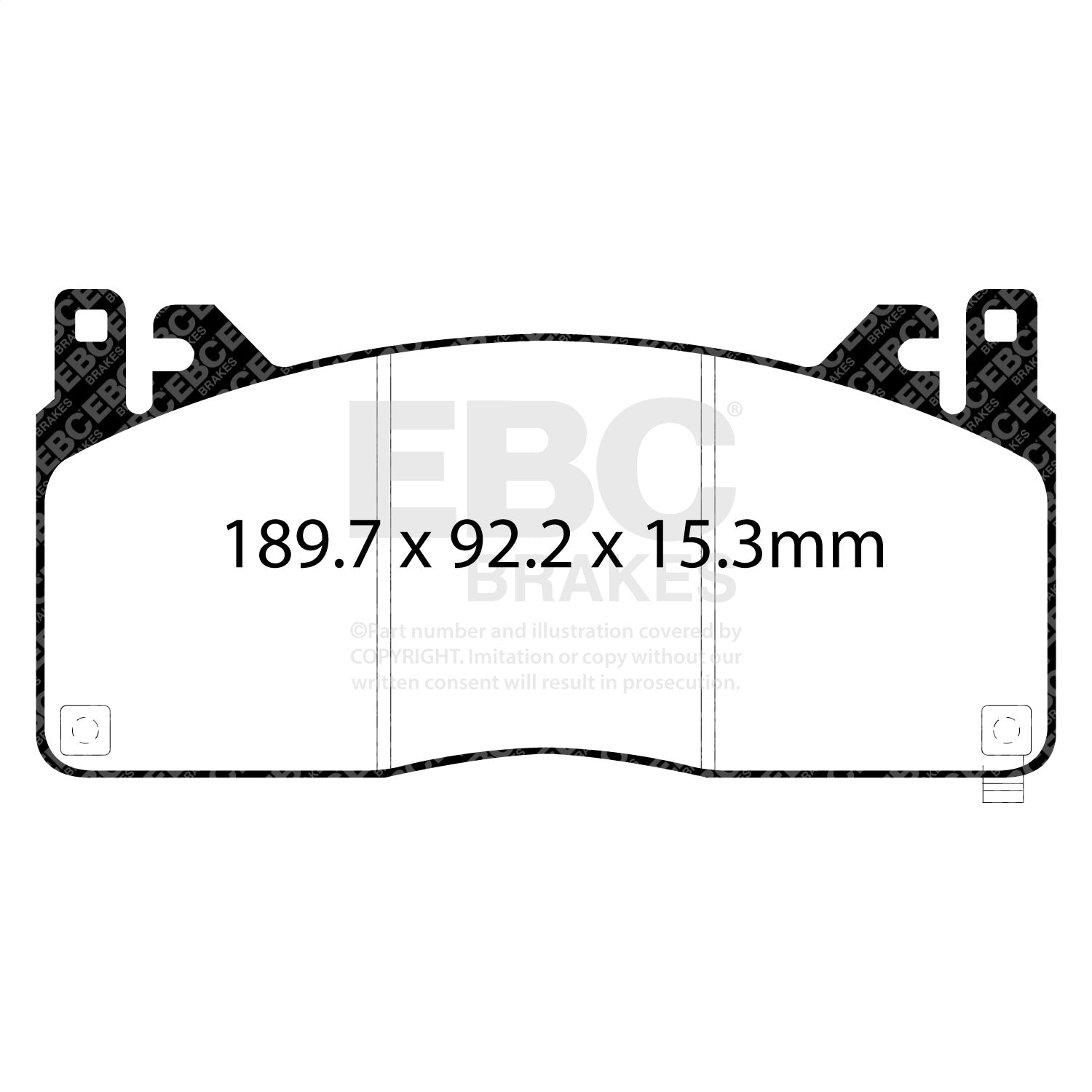 EBC Brakes DP53055NDX Bluestuff NDX Full Race Brake Pads Fits 15-20 Mustang