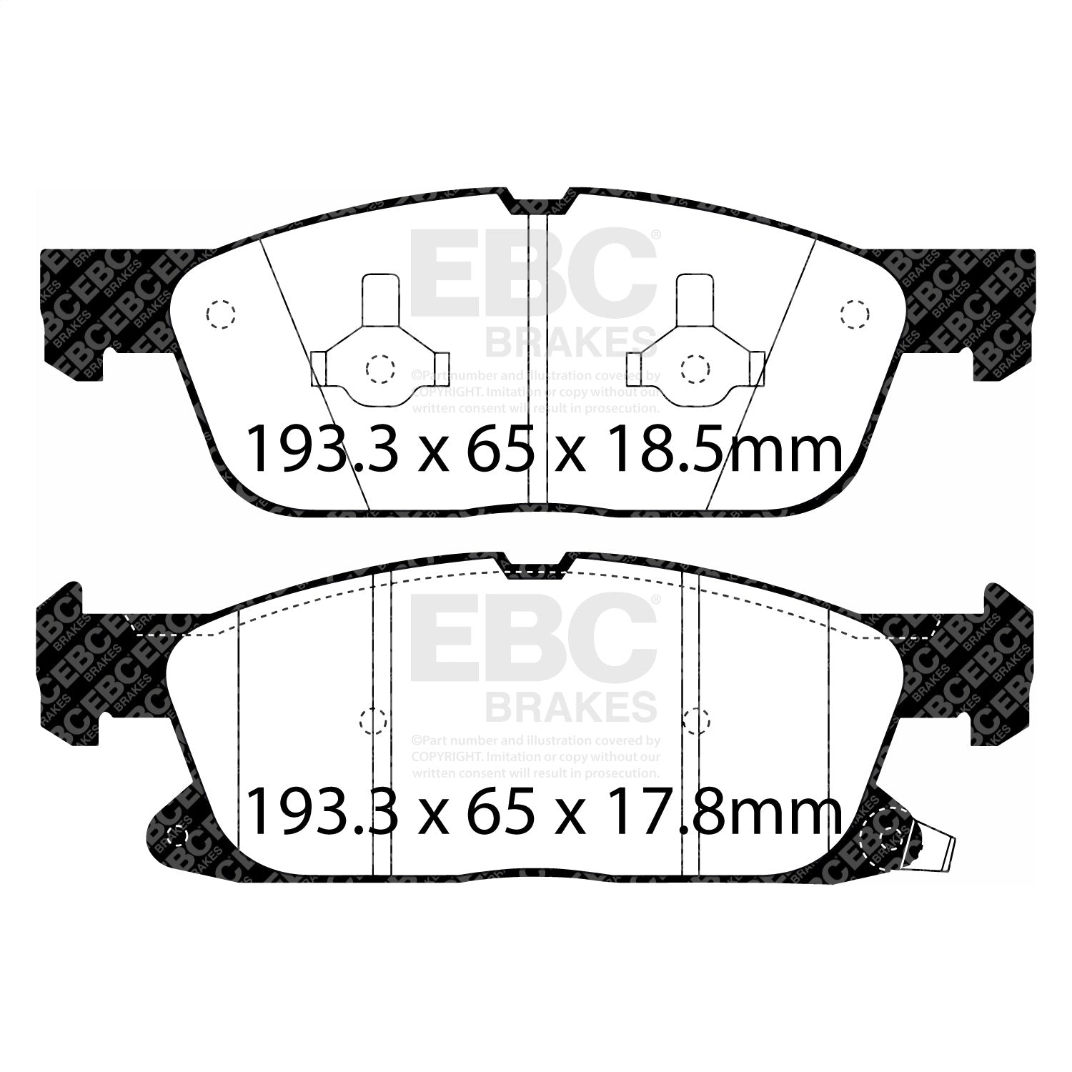 EBC Brakes DP43072R Yellowstuff Street And Track Brake Pads