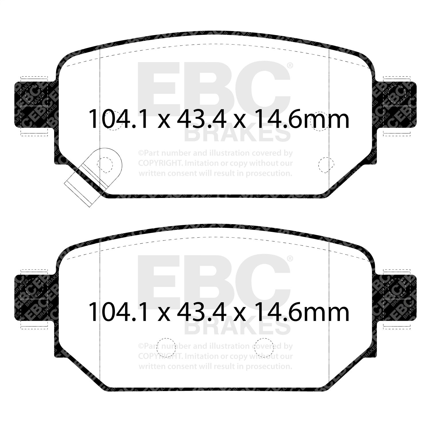 EBC Brakes DP43081R Yellowstuff Street And Track Brake Pads Fits 16-18 3