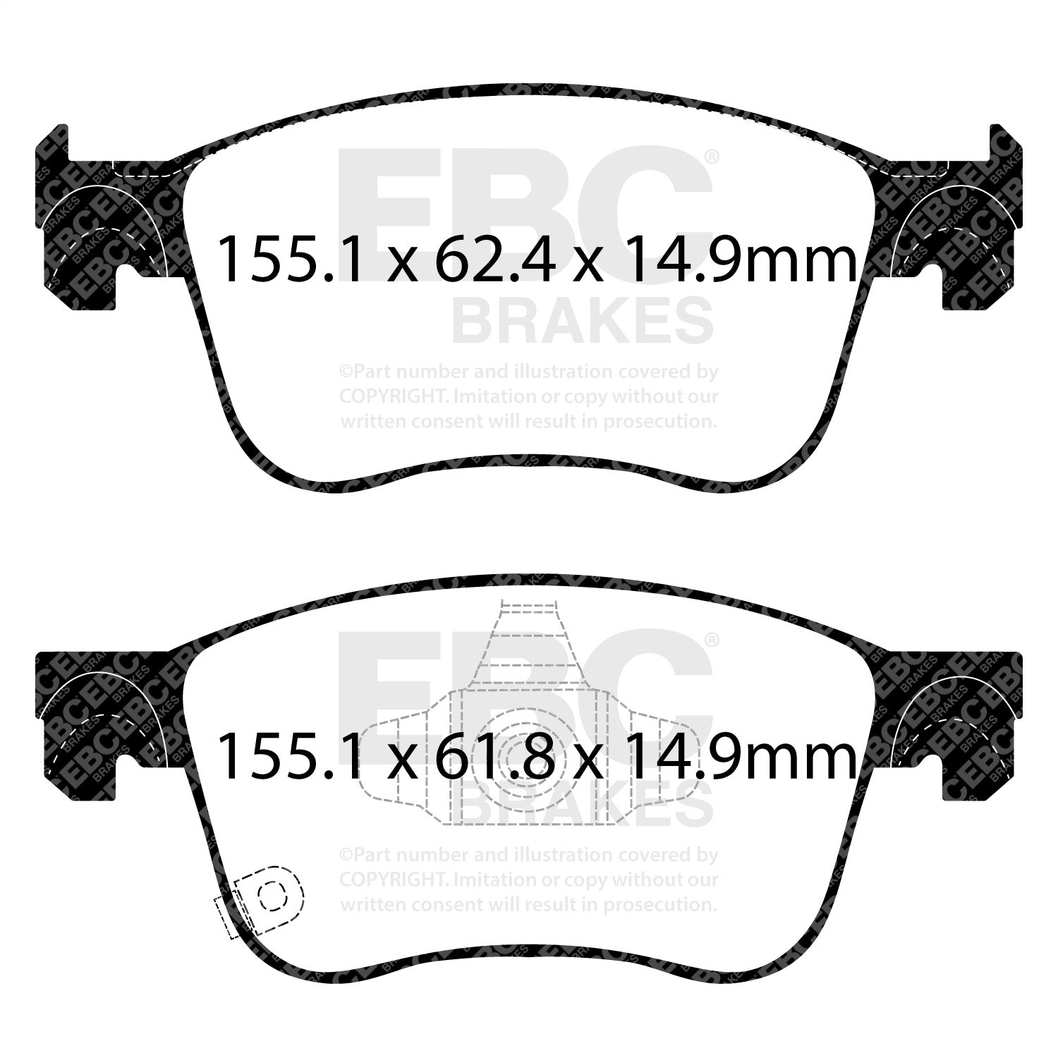 EBC Brakes DP33109C Redstuff Ceramic Low Dust Brake Pads