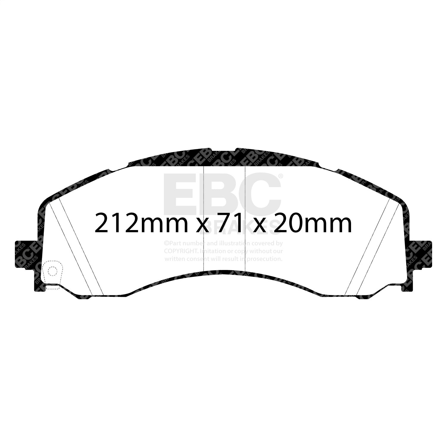 EBC Brakes DP43122R Yellowstuff Street And Track Brake Pads Fits 19-25 2500 3500