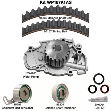 Dayco Engine Timing Belt Kit with Water Pump  WP187K1AS