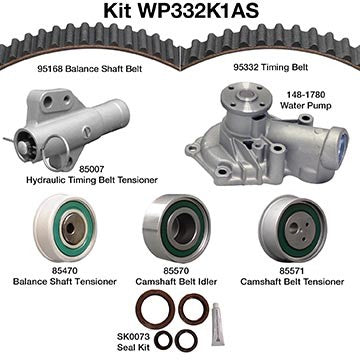 Dayco Engine Timing Belt Kit with Water Pump  WP332K1AS