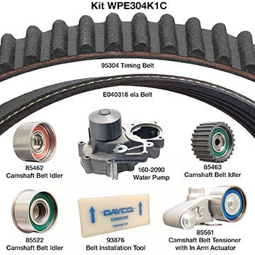 Dayco Engine Timing Belt Kit with Water Pump  WPE304K1C