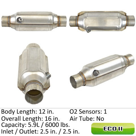 Eastern Catalytic Catalytic Converter-Universal  82736