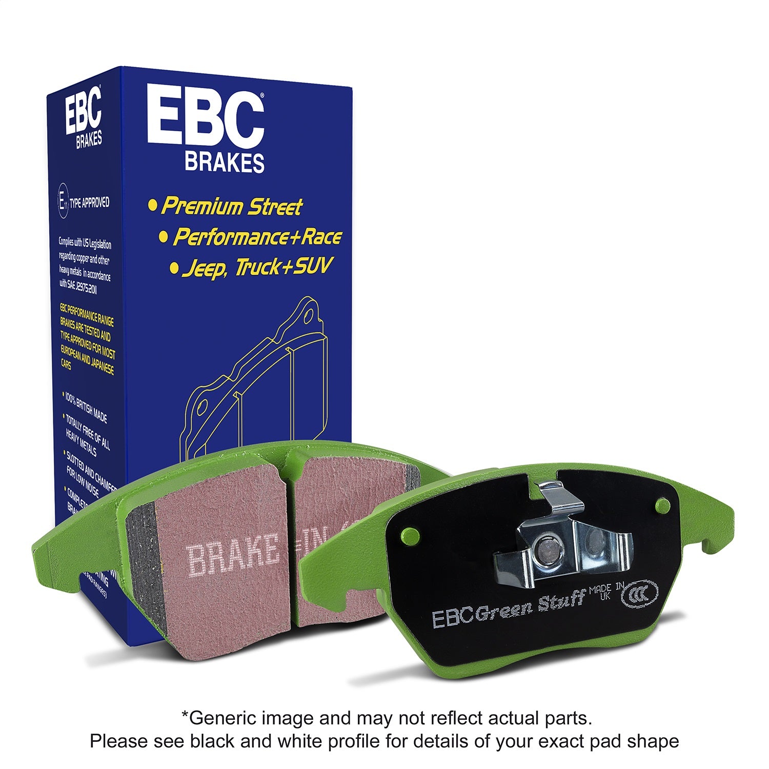 EBC Brakes DP61855 6000 Series Greenstuff Truck/SUV Brakes Disc Pads